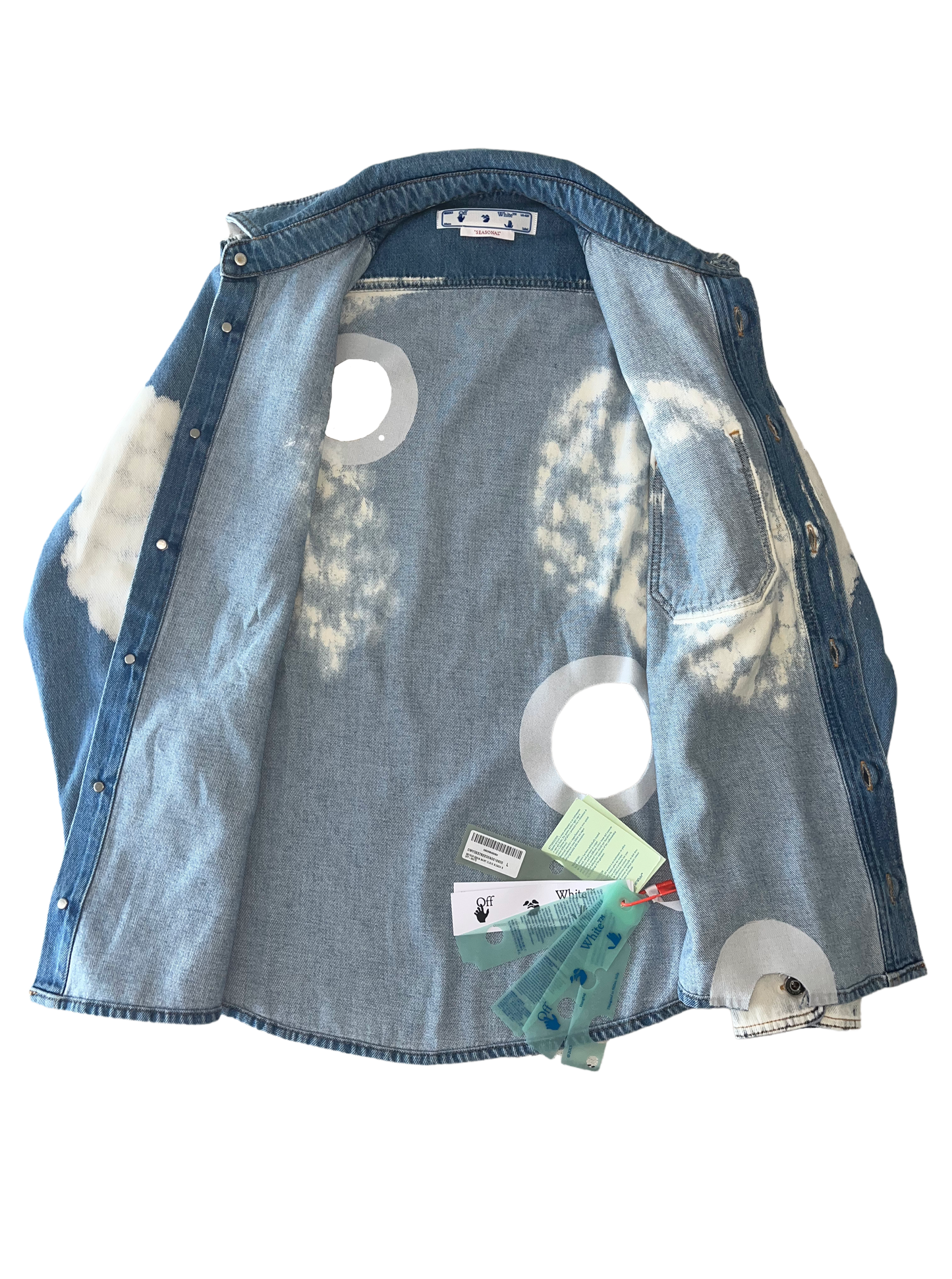 Giacca in denim con stampa nuvole Off-White - Medium