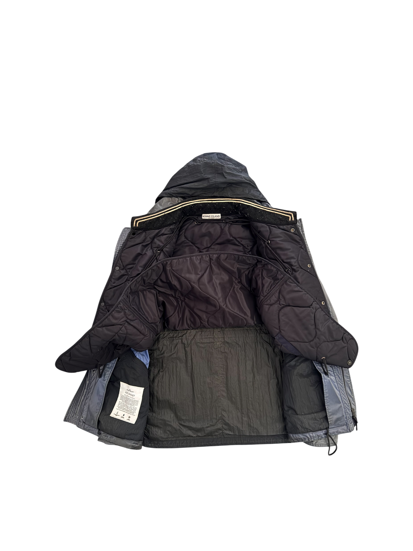Stone Island Ice Jacket Nero/Blu - XL
