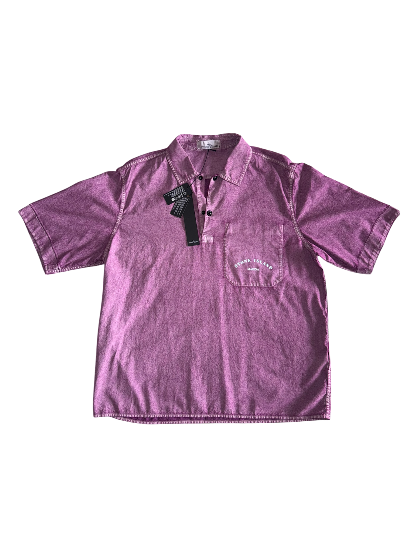 Shirt Stone Island Marina Reflective Spellout - Medium