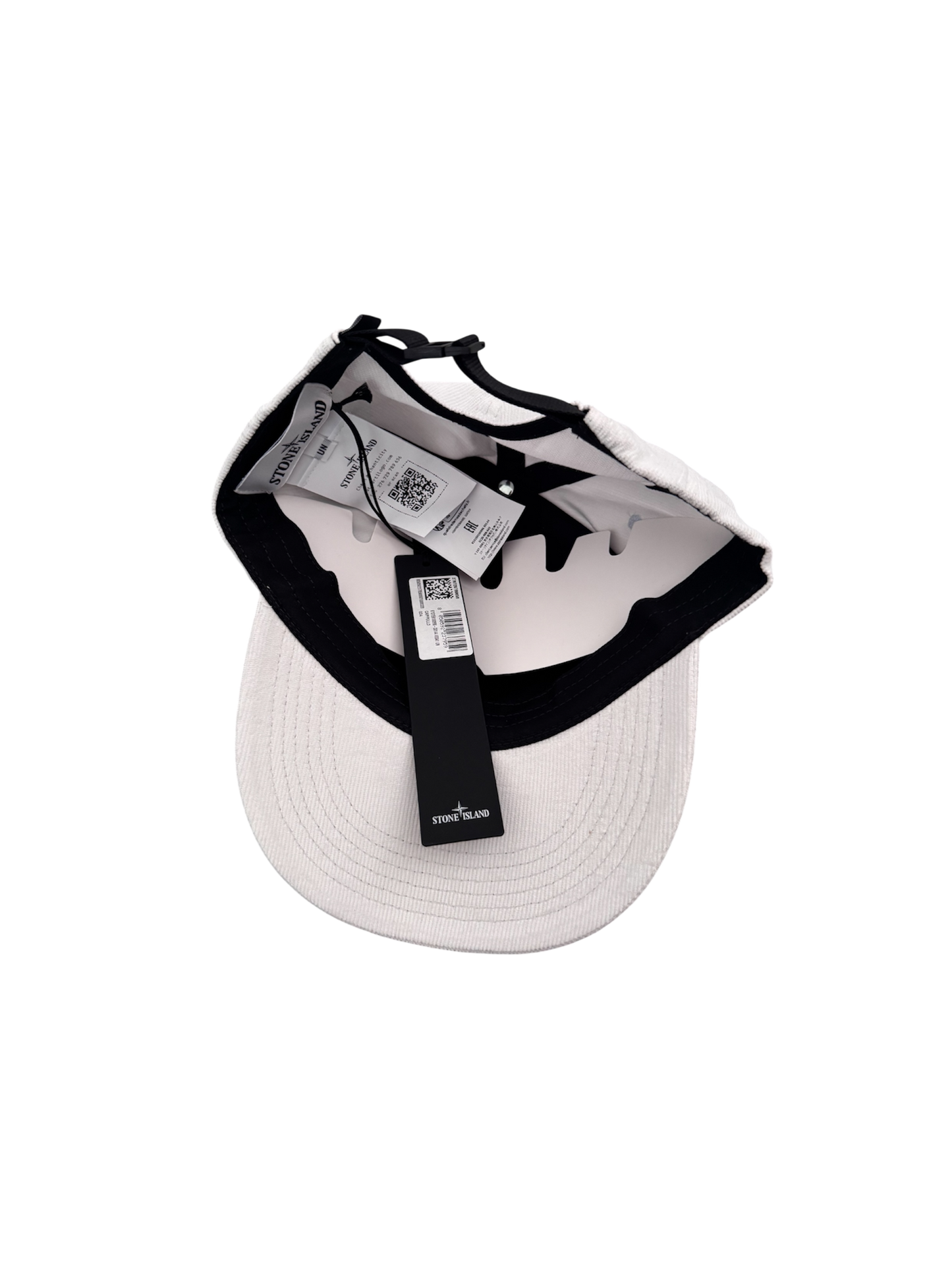 Stone Island Cappellino Bianco Corduroy - Unisize