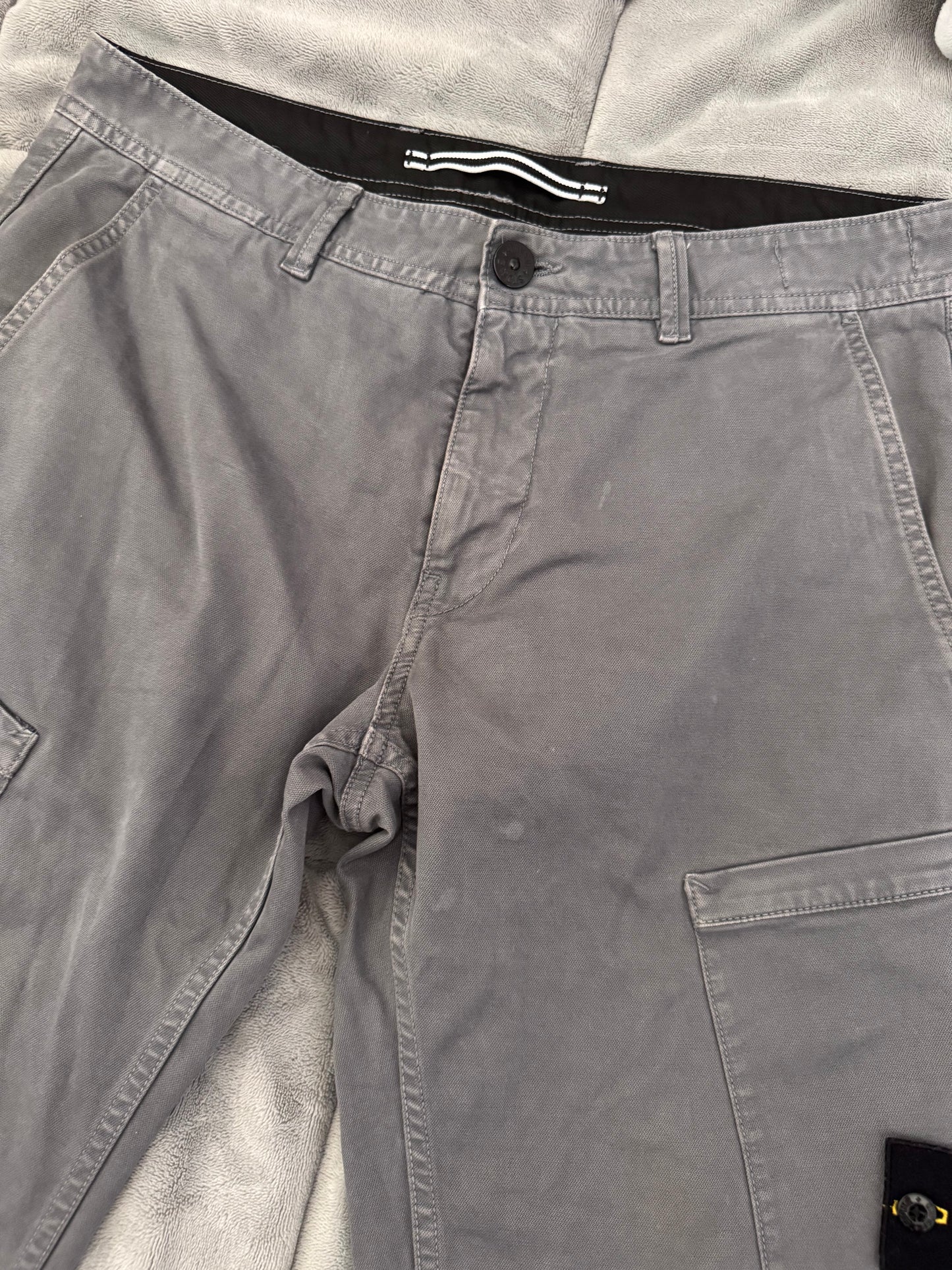 Stone Island Grey SK Cargo Trousers - W32