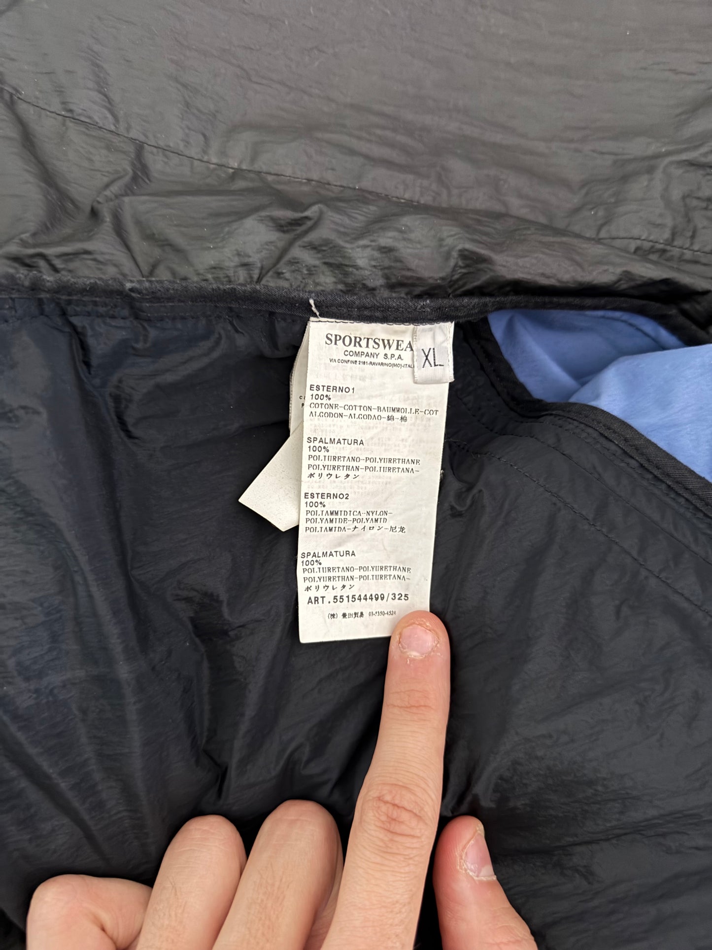 Stone Island Ice Jacket Nero/Blu - XL