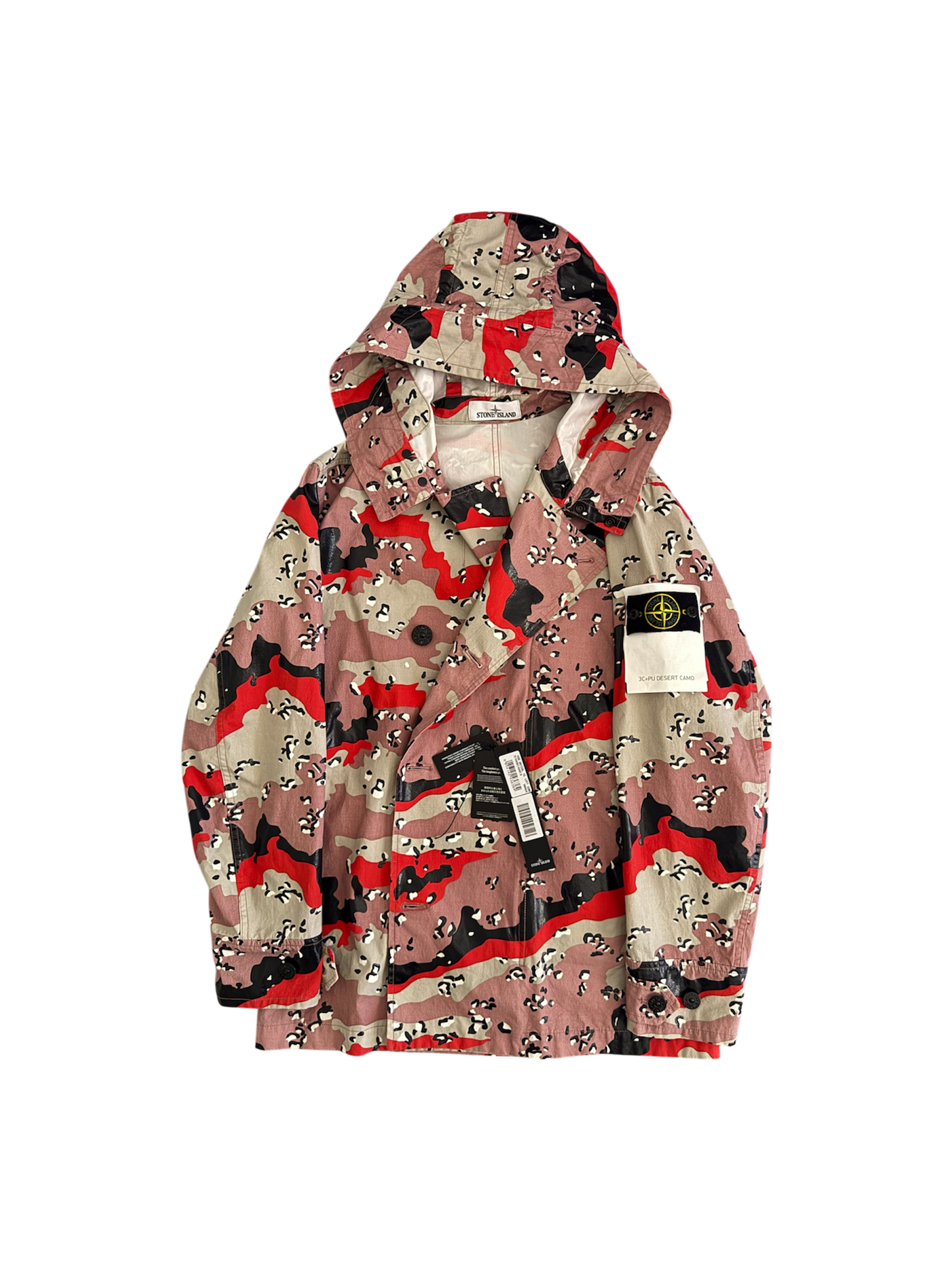 Stone Island 'Desert Camo 3C+PU' Parka - Small
