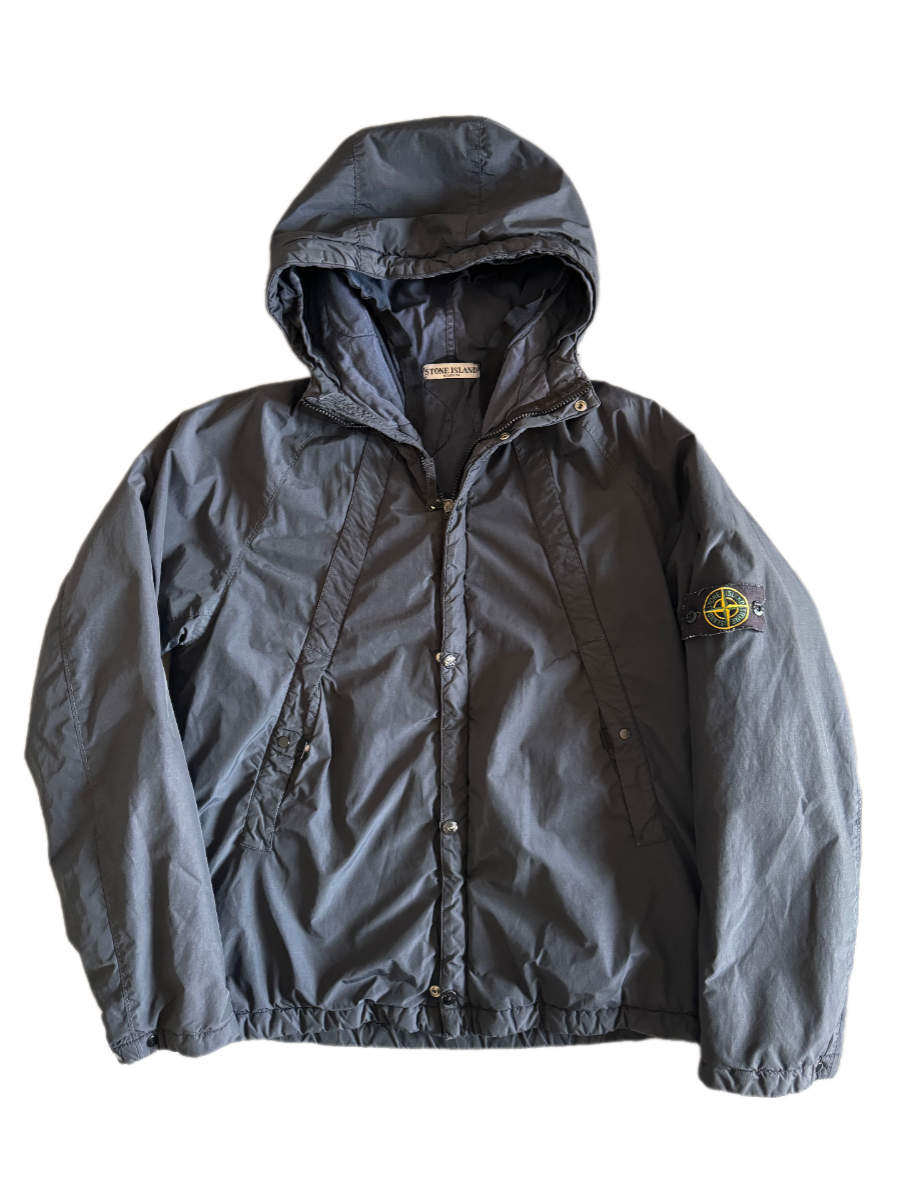 Stone Island AW03 Vintage Hooded Quilted Nylon Jacket - Large
