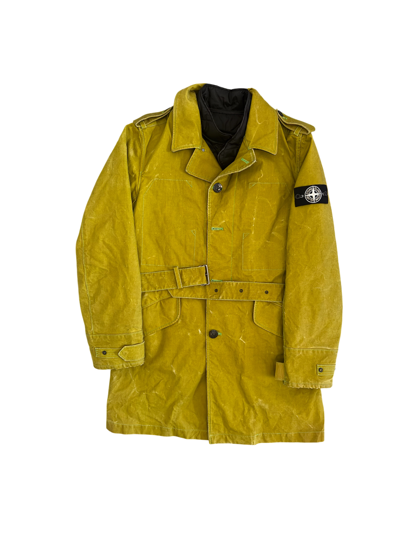 Stone Island 'Waxed Ice Heat Reactive' Trench - Medium