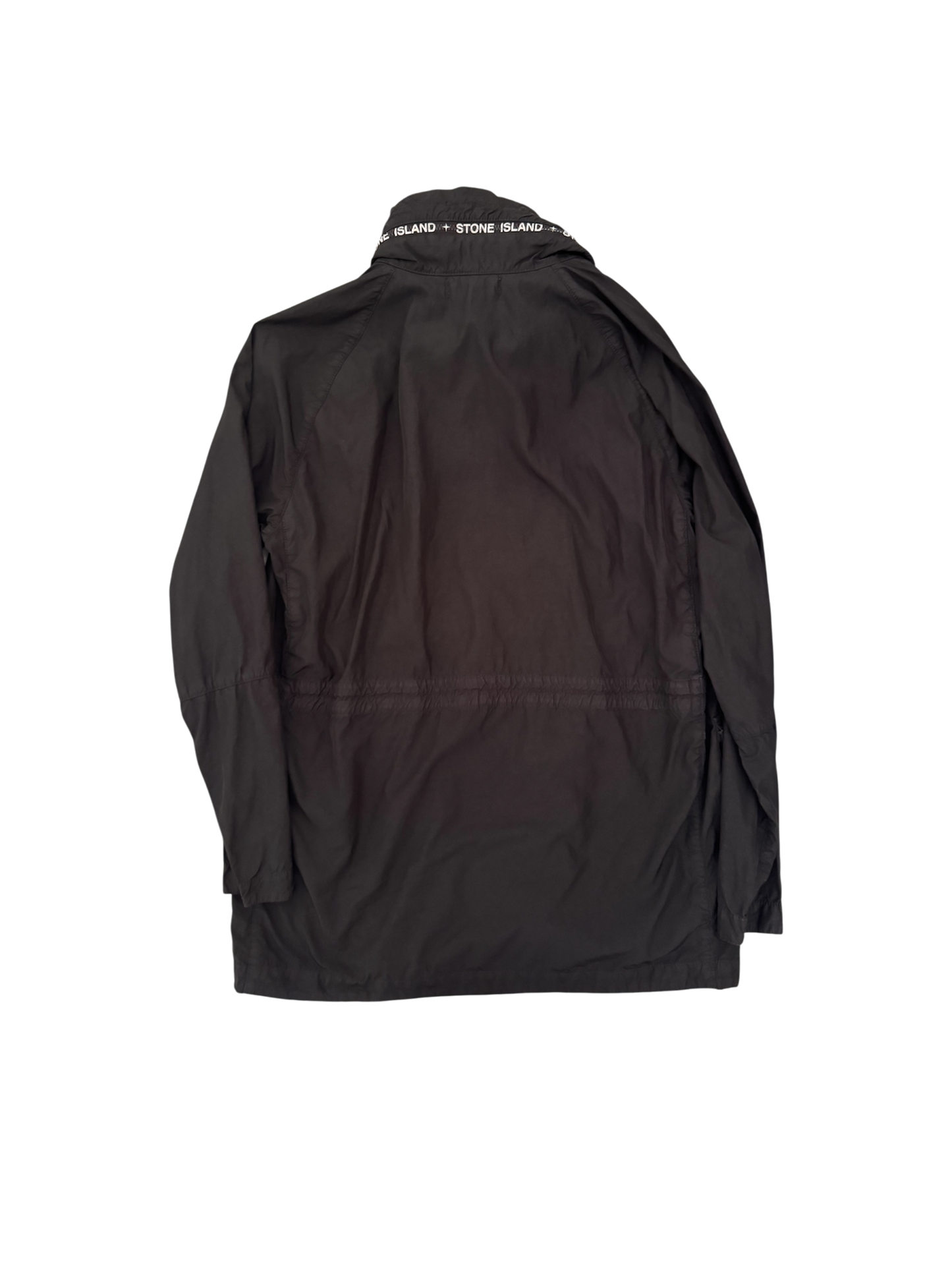 Stone Island Black 'Cupro Nylon TC' Long Jacket - Large