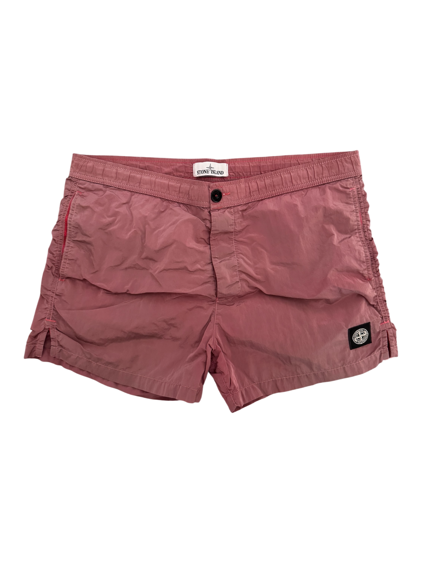 Stone Island Nylon Metal Coral Swim Shorts - Large
