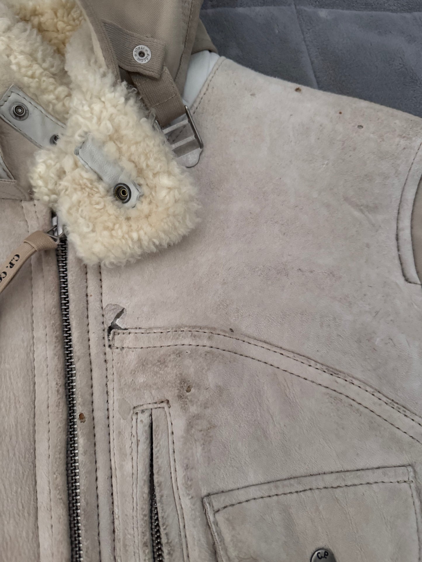 C.P. Company Mille Miglia Sheep Leather Goggle Jacket - 54 (XXL)