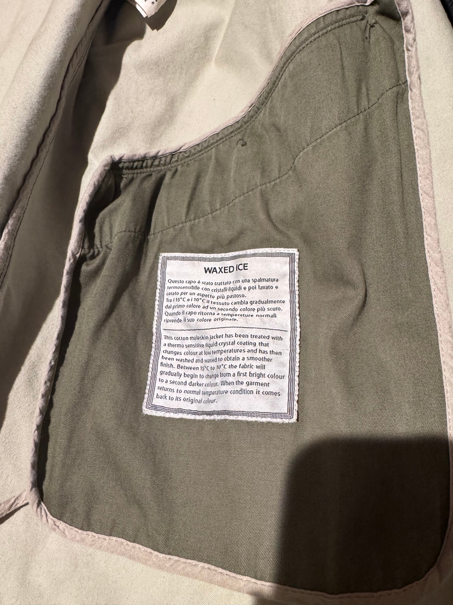 Stone Island 'Waxed Ice Heat Reactive' Trench - XXL