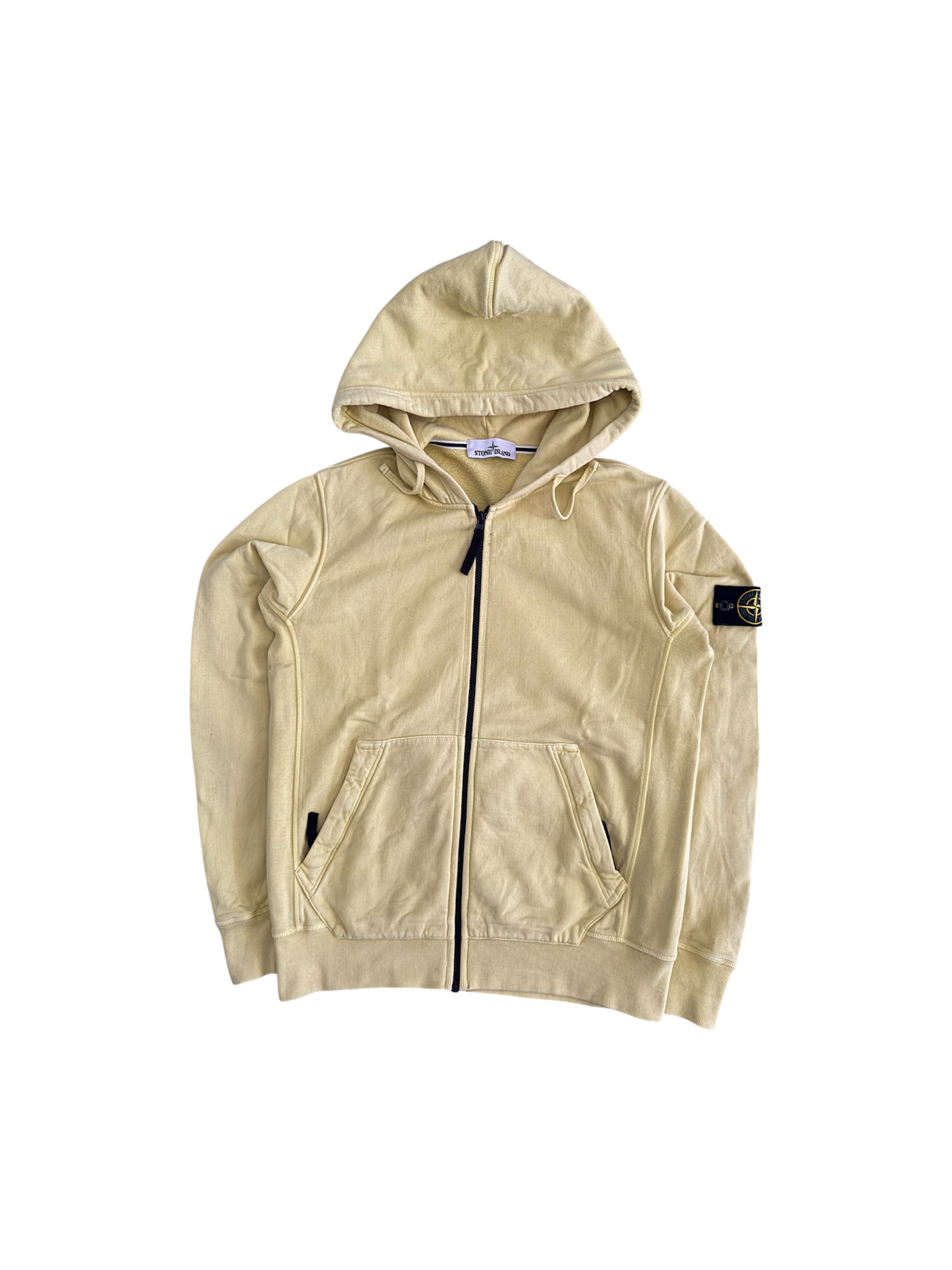 Stone Island Yellow Hoodie - Medium