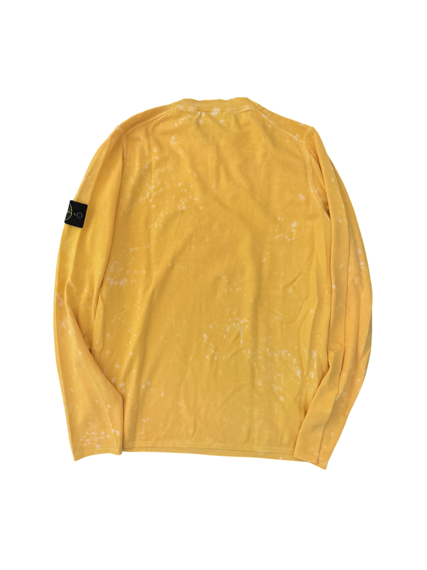 Stone Island Yellow Off-Dye OVD Treatment Knit - Medium