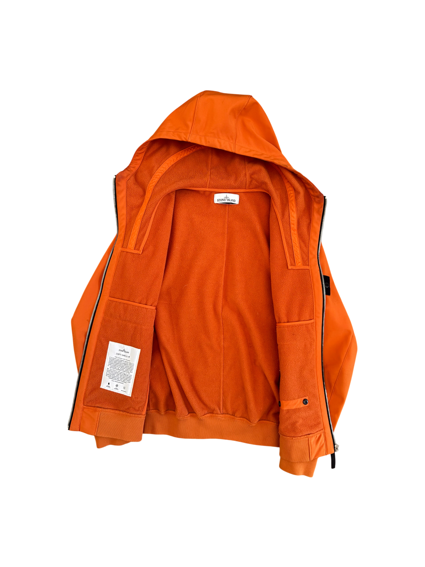 Stone Island Orange 'Soft Shell' Jacket - Small