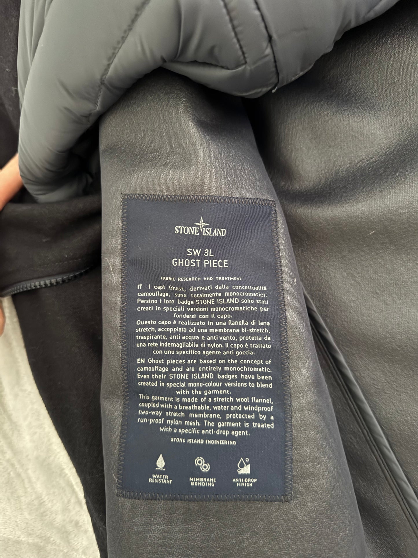 Stone Island Ghost 'SW 3L' Down Lined Jacket - Medium