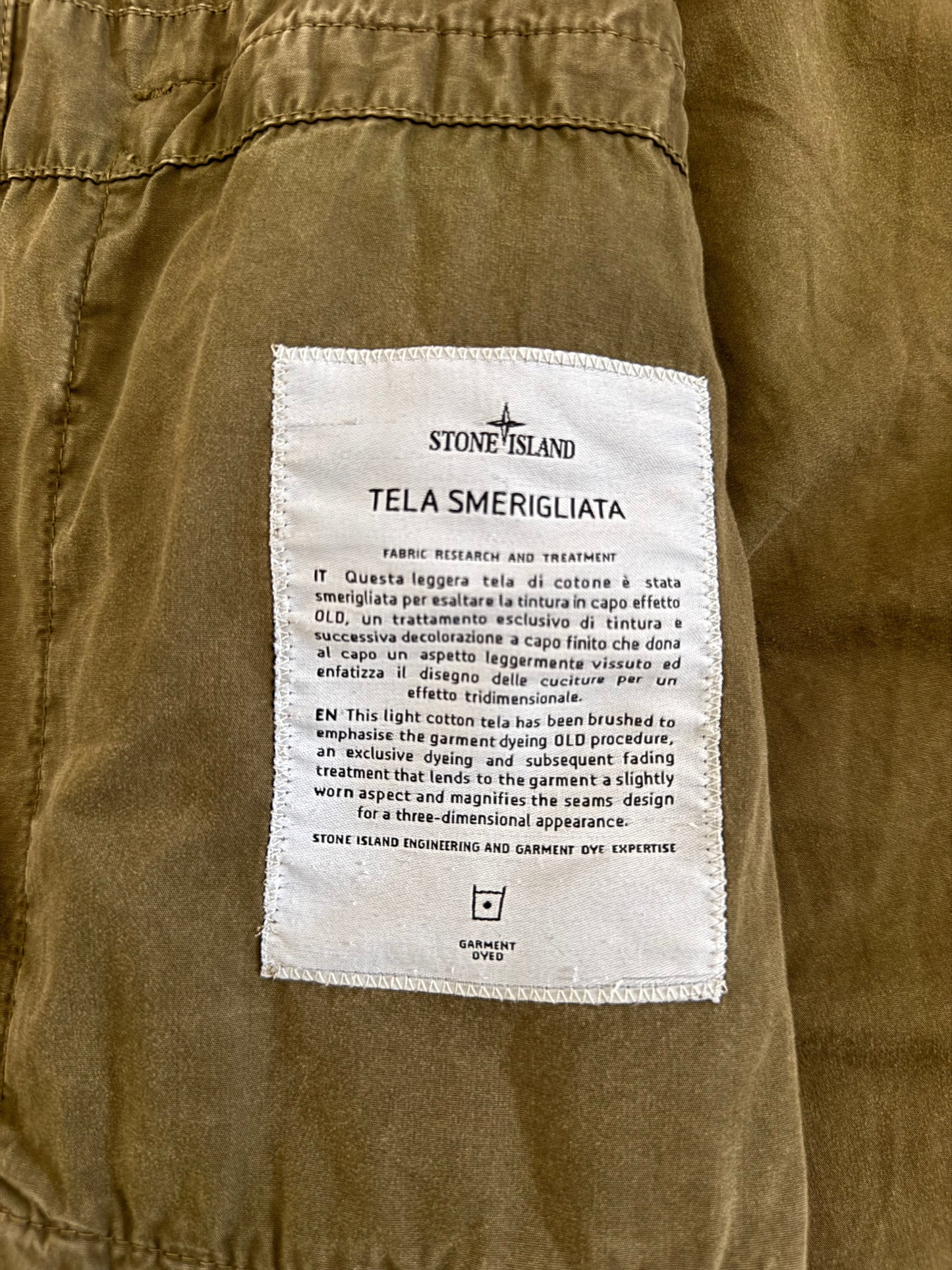 Stone Island Khaki 'Tela Smerigliata' Jacket - XXL