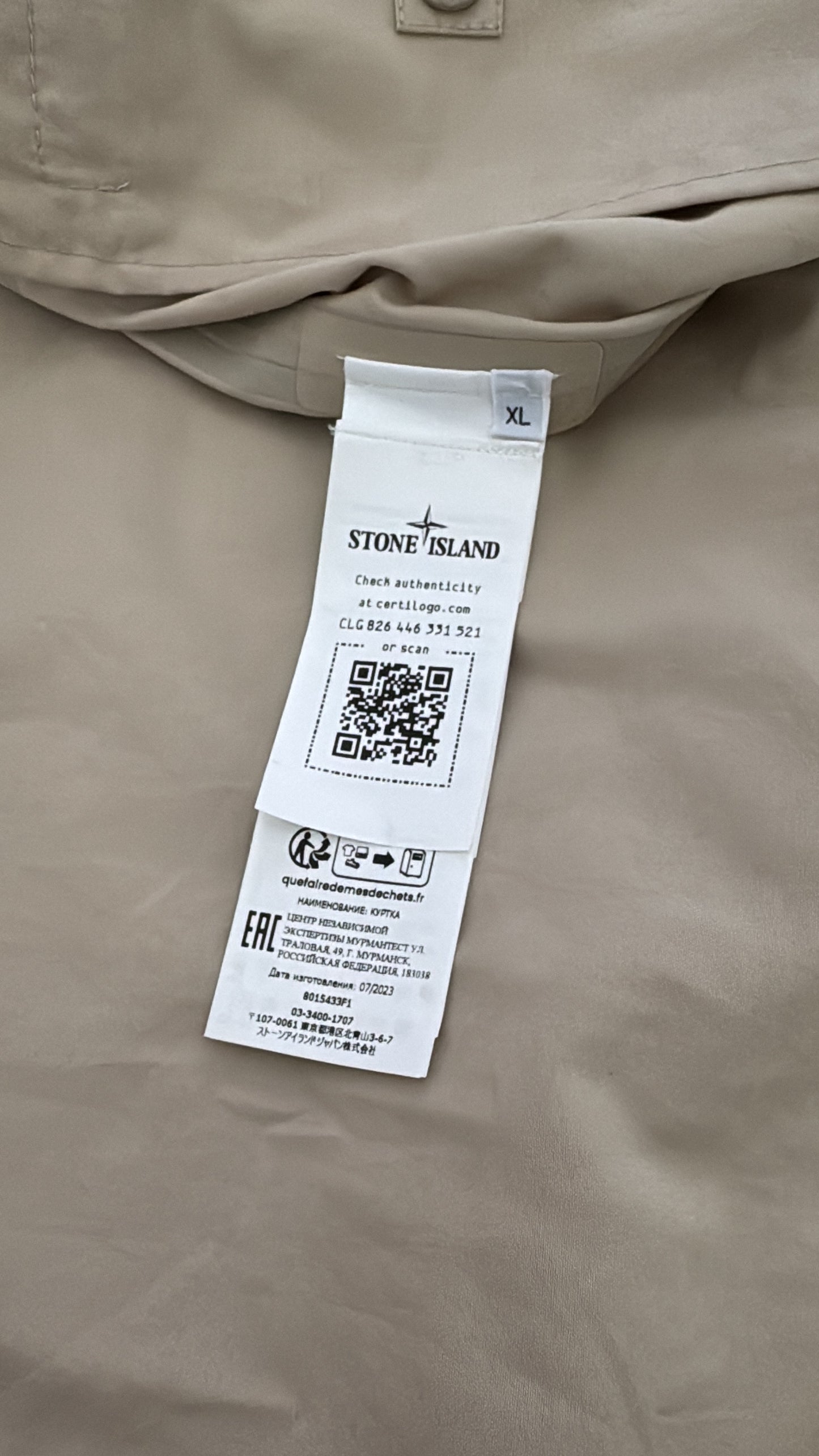 Giacca Stone Island 2024 Ghost 'O-Ventile' - XL