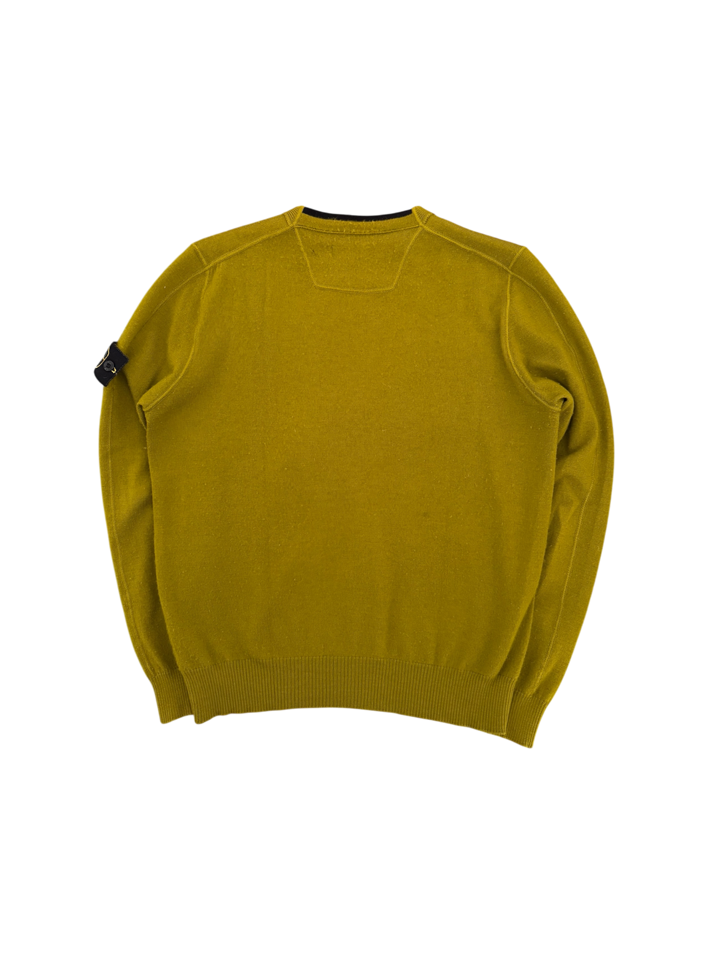 Stone Island Mustard Wool Crewneck - Large