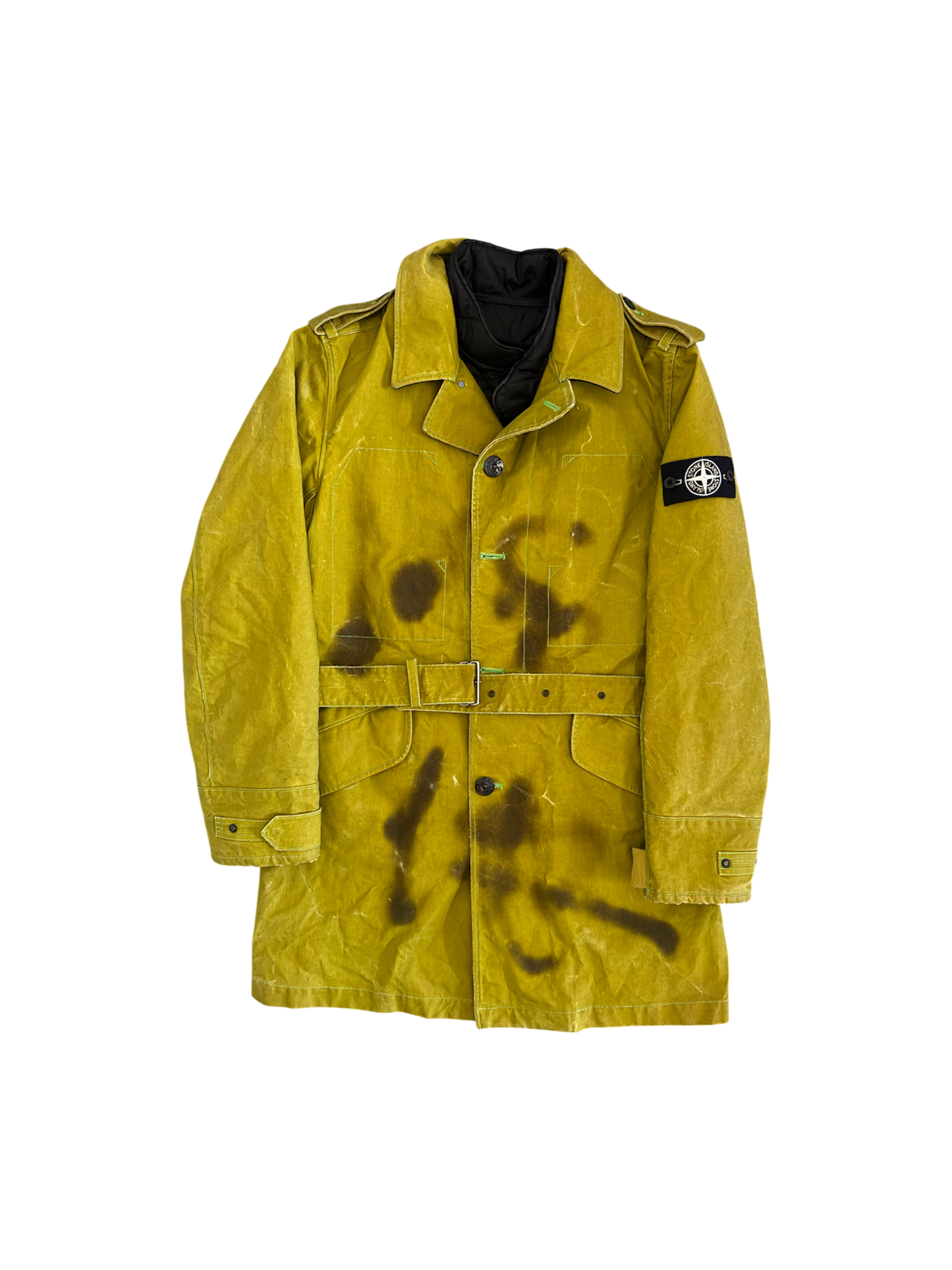 Stone Island 'Waxed Ice Heat Reactive' Trench - Medium