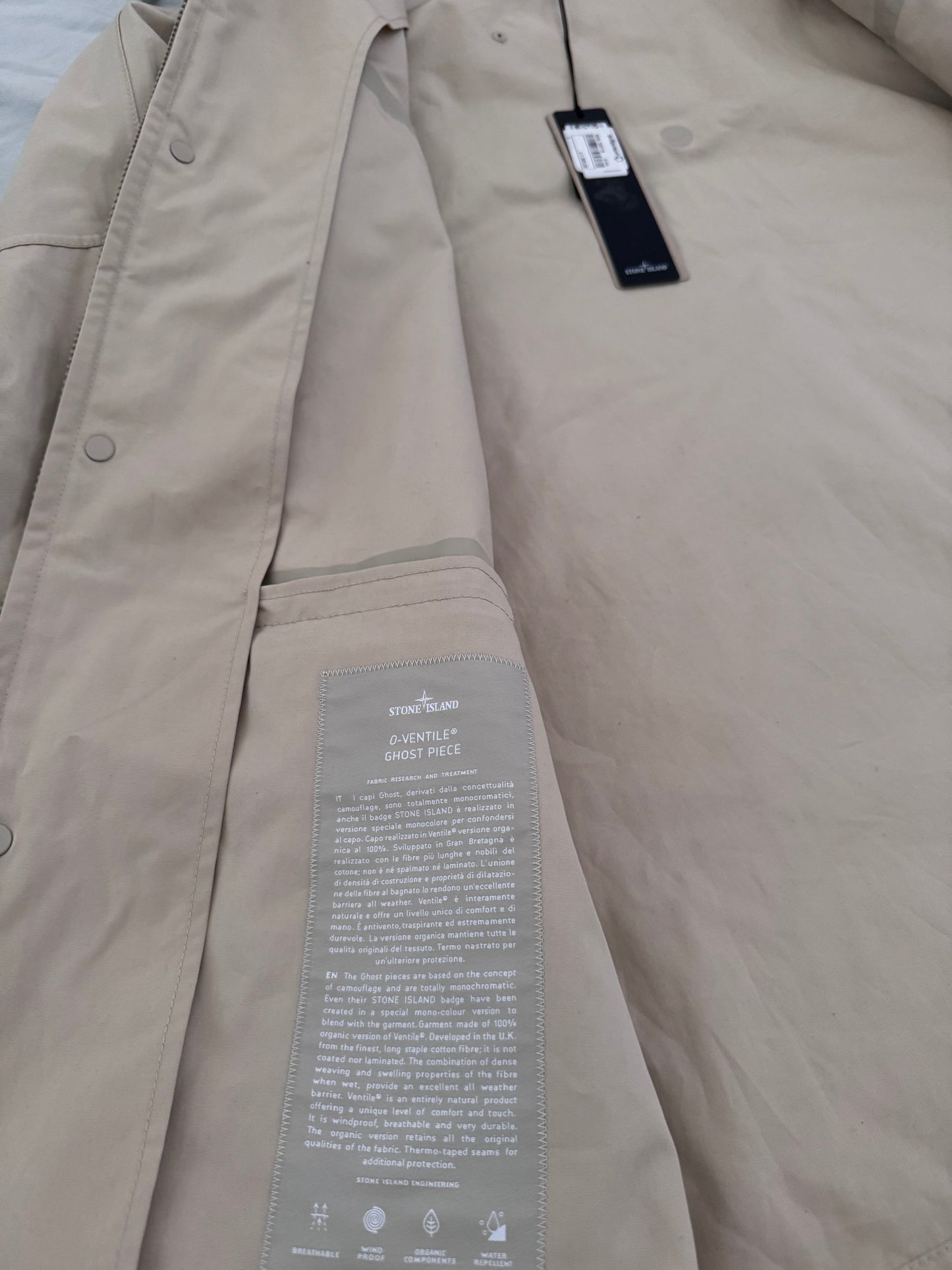 Giacca Stone Island 2024 Ghost 'O-Ventile' - XL