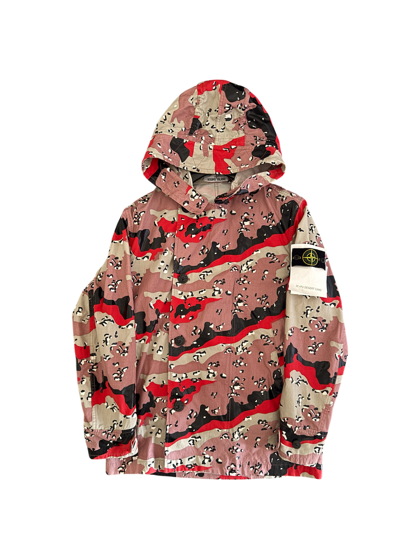 Stone Island 'Desert Camo 3C+PU' Parka - Small