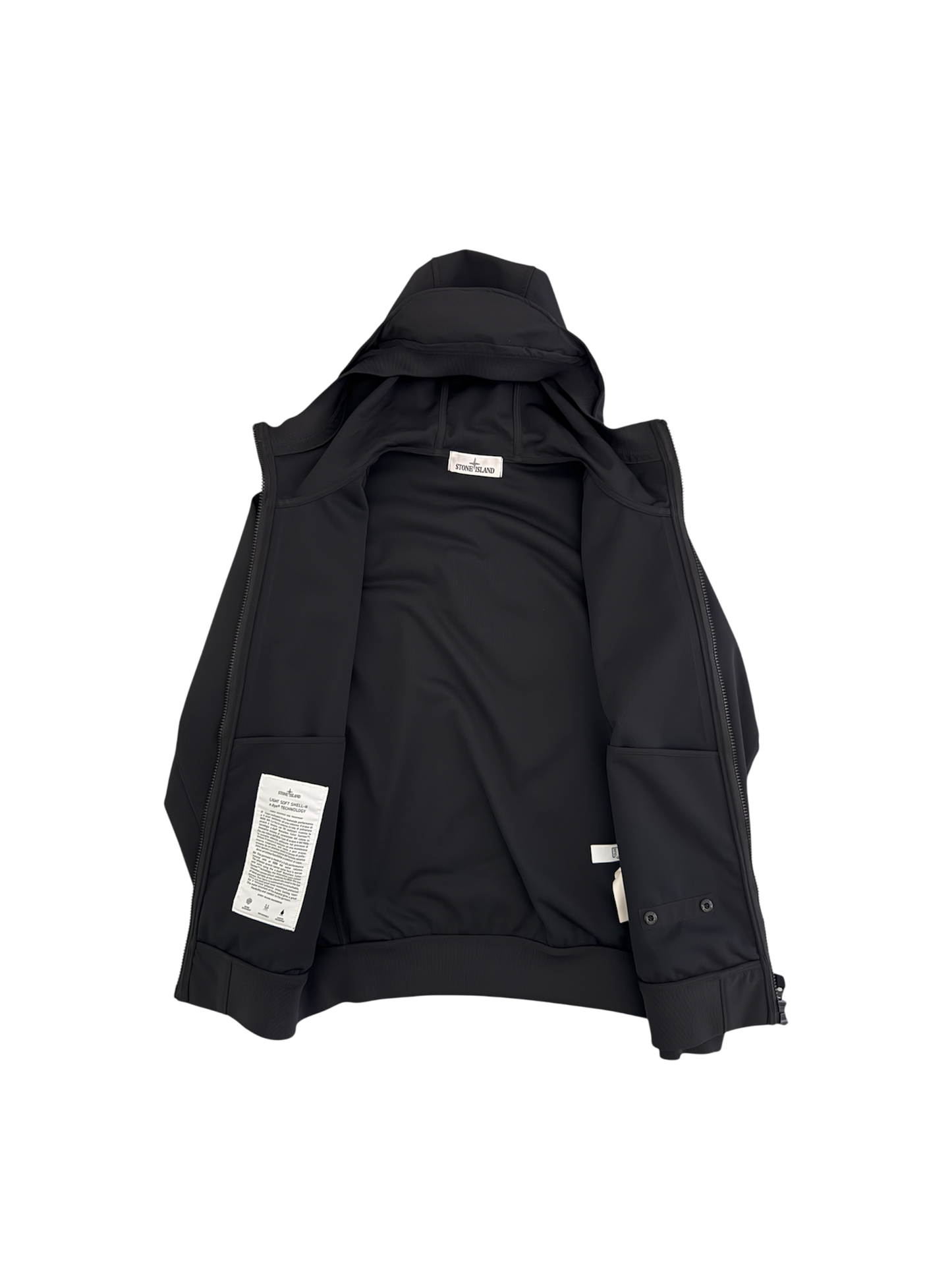 Stone Island Black 'Soft Shell e.dye' Jacket - Small