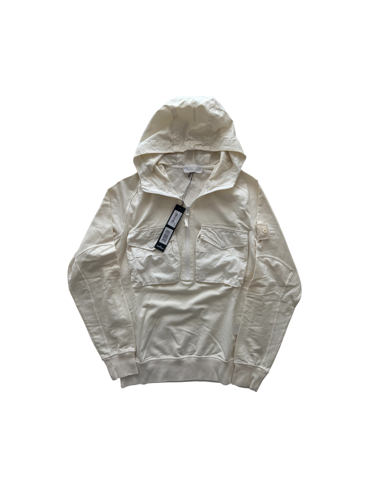 Stone Island Beige Ghost Hoodie - Small