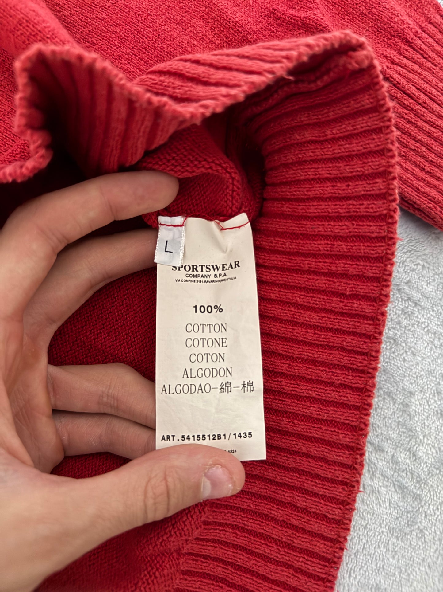 Stone Island Red Cotton Knit - Large