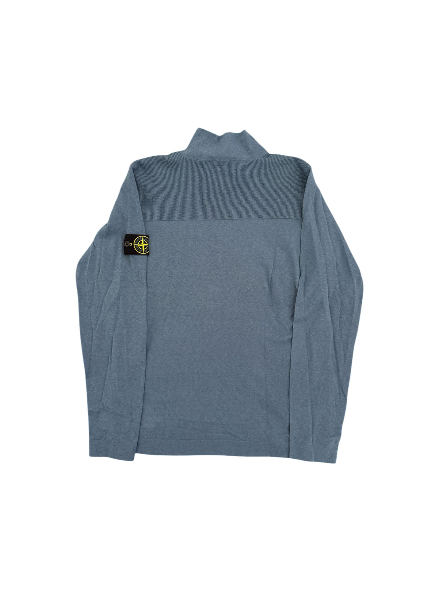 Stone Island Blue Half-Zip Knitwear - Large