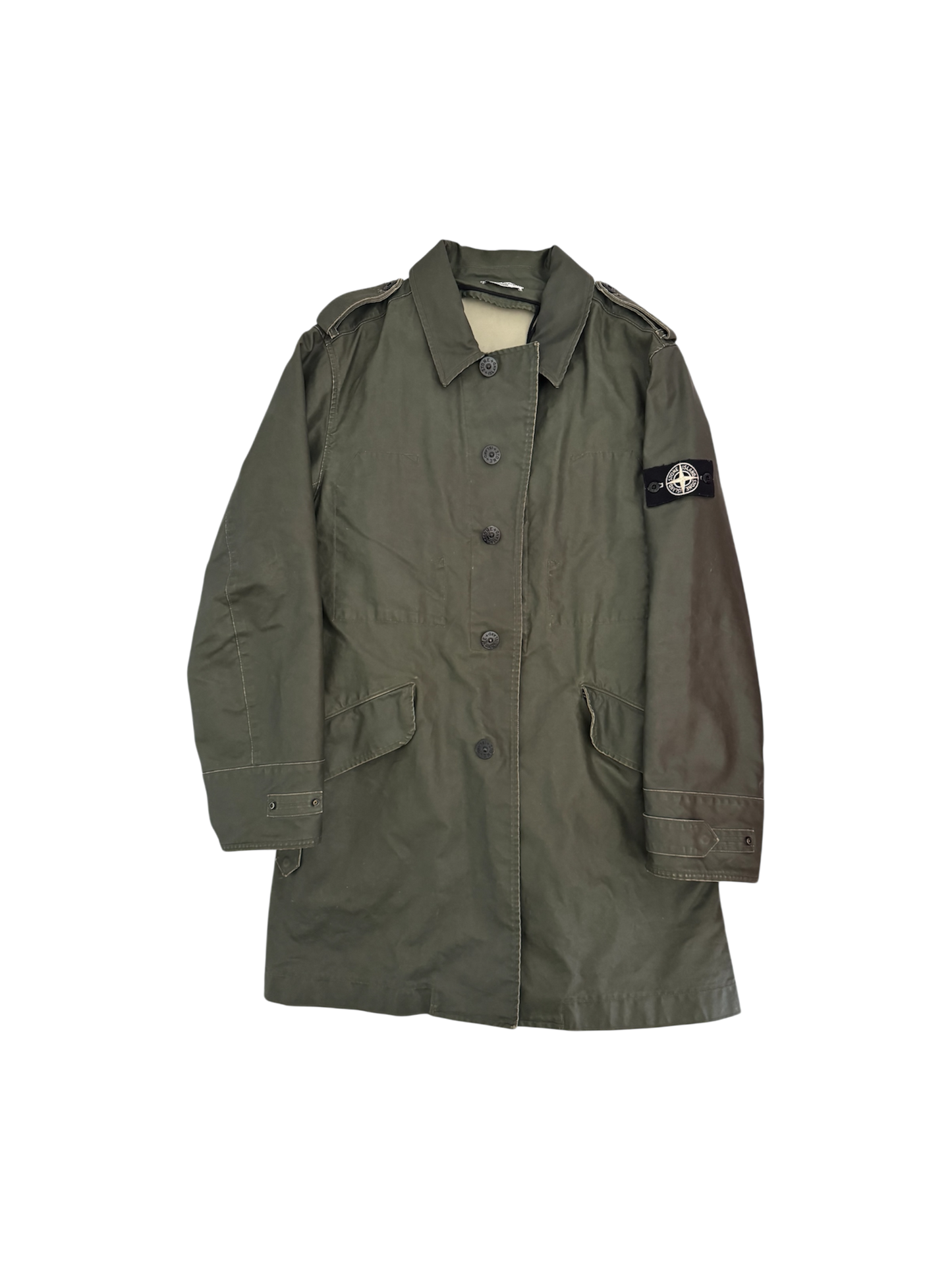 Stone Island 'Waxed Ice Heat Reactive' Trench - XXL