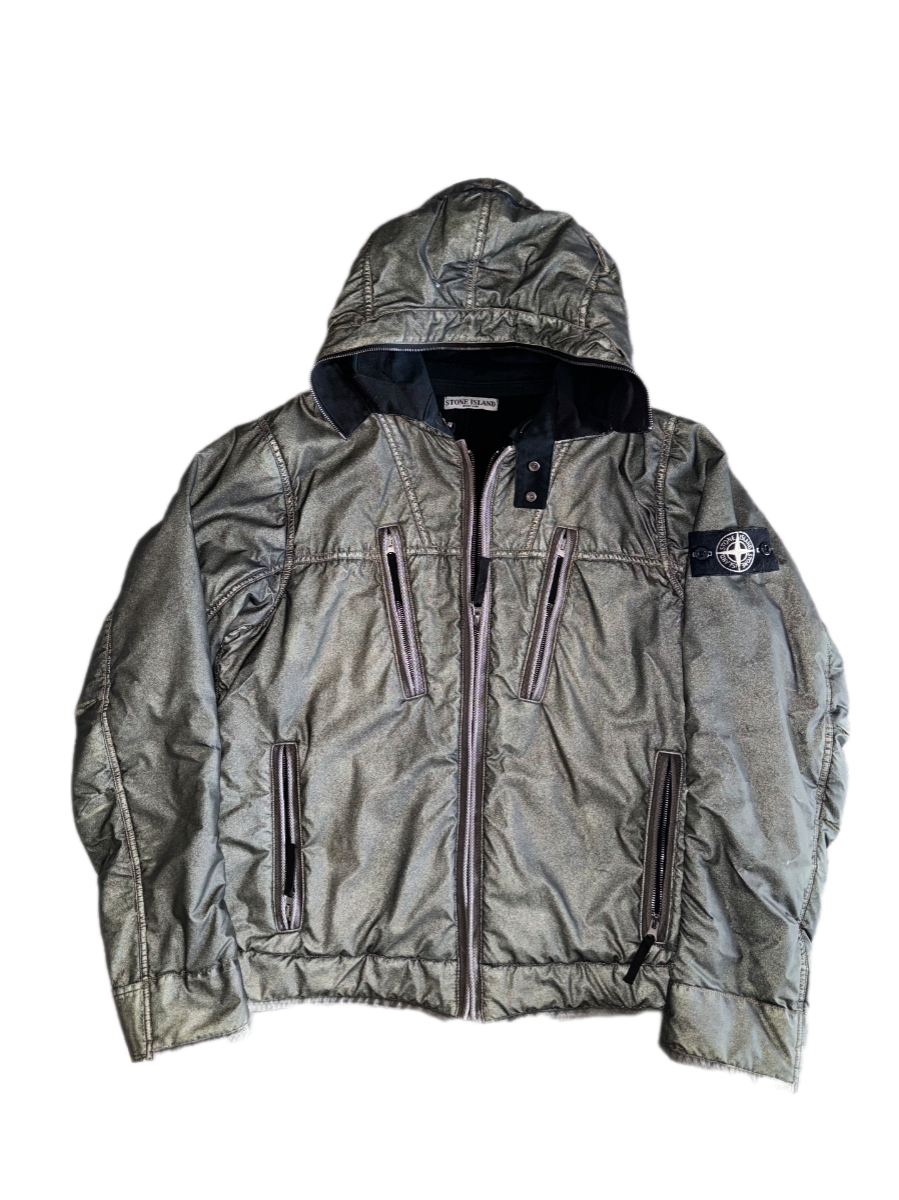 Reflective Grey Stone Island Coat Stone Island AW10 'Liquid