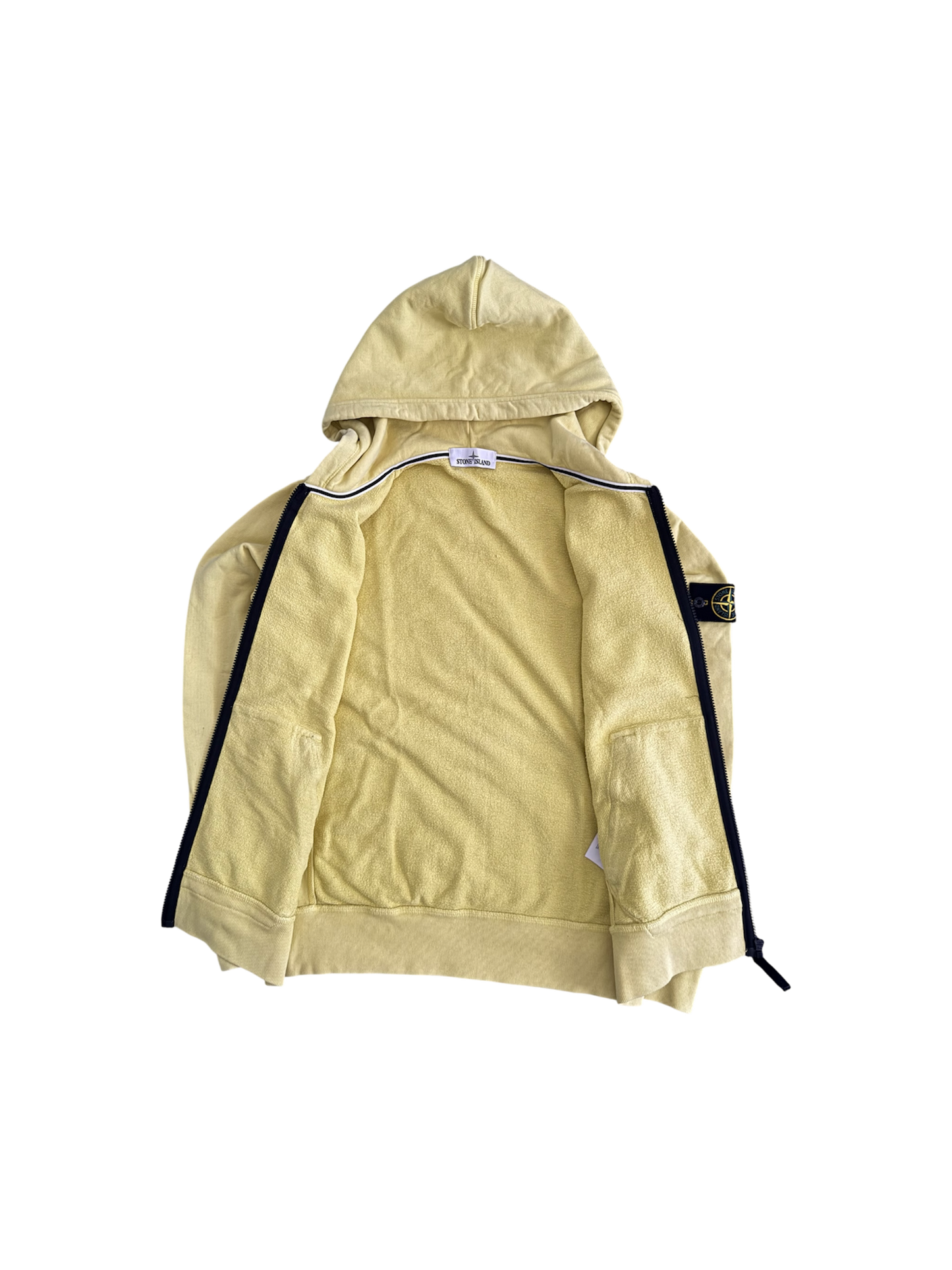 Stone Island Yellow Hoodie - Medium