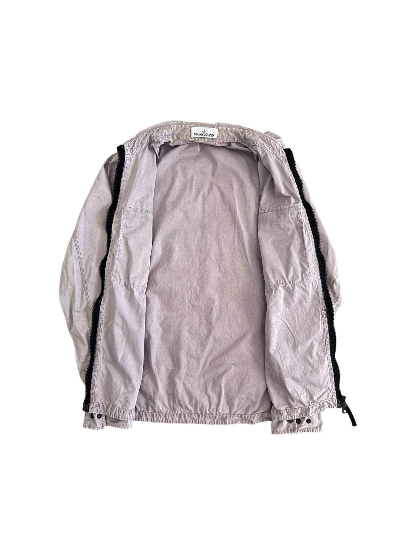Stone Island Grey Cotton Overshirt - Large