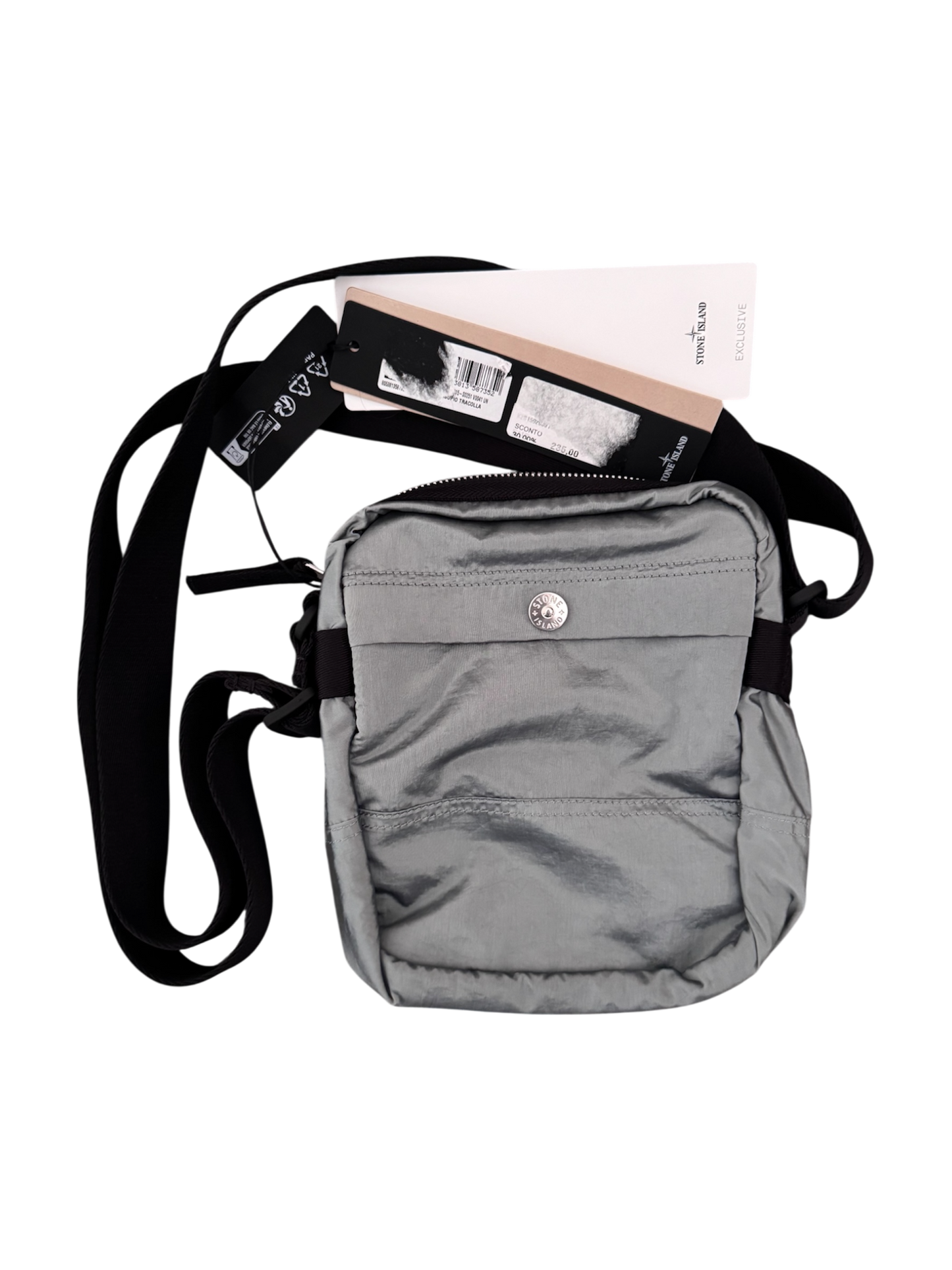Stone Island Grey Nylon Metal Shoulder Bag - Unisize