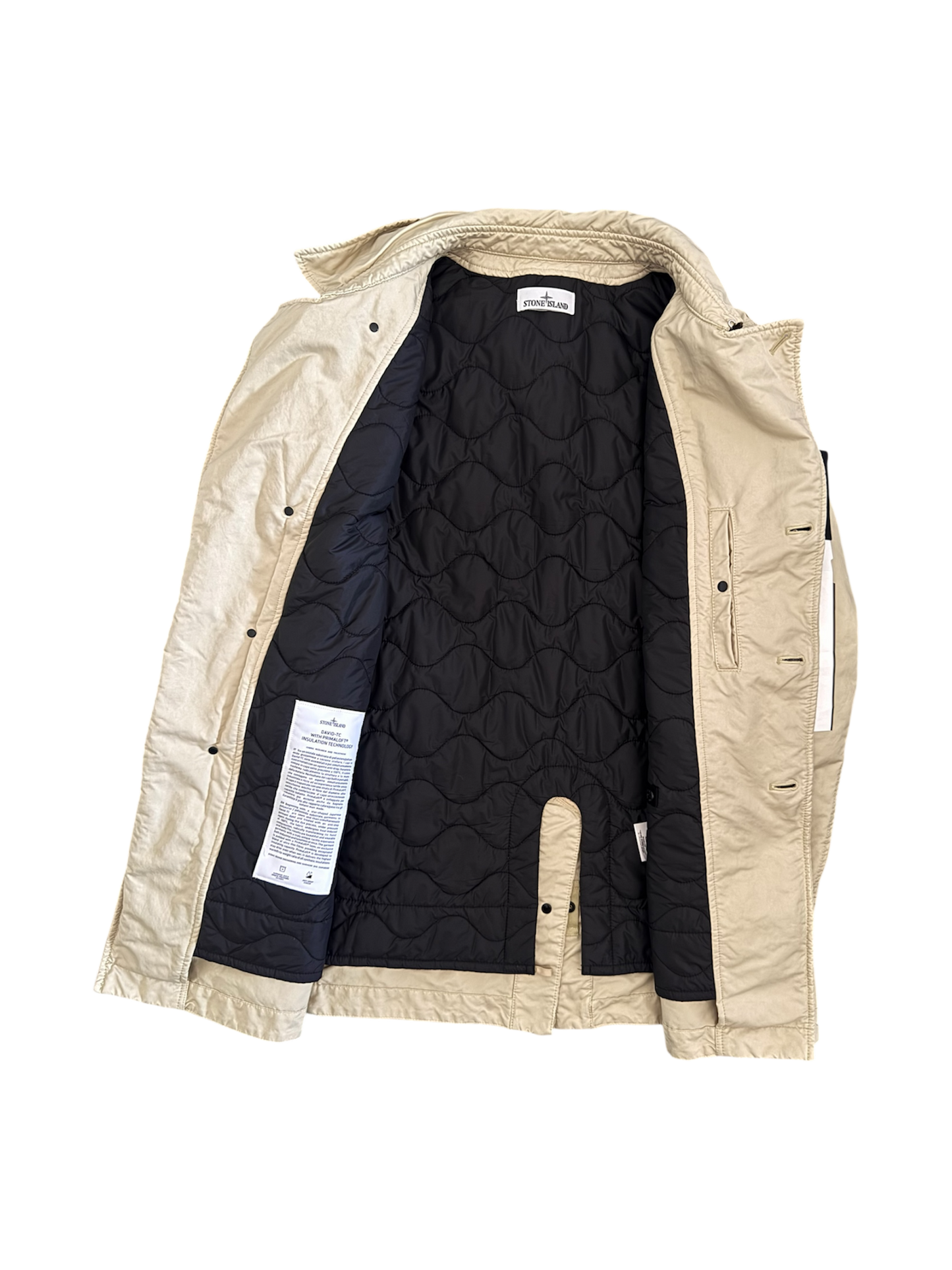 Stone Island Beige 'David Tc Primaloft Insulation' Trench - Large