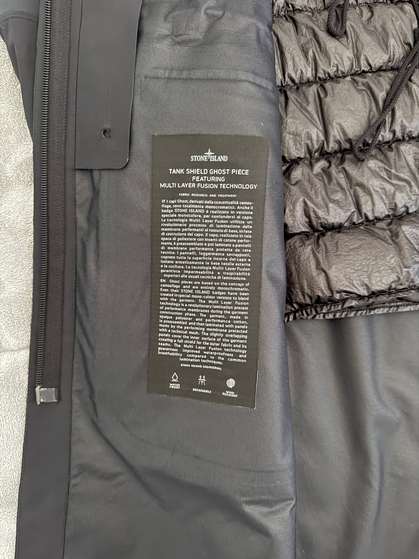 Stone Island 'Tank Shield Ghost Piece' Trench Coat - Large