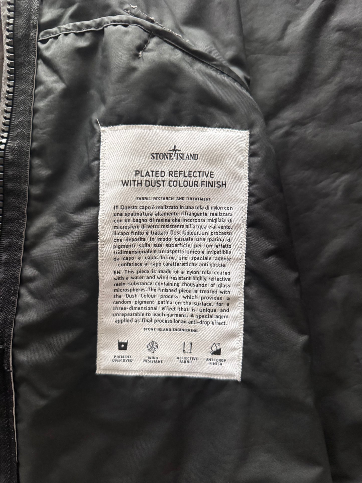 Stone Island 2020 'Dust Colour Plated Reflective' Jacket - Medium