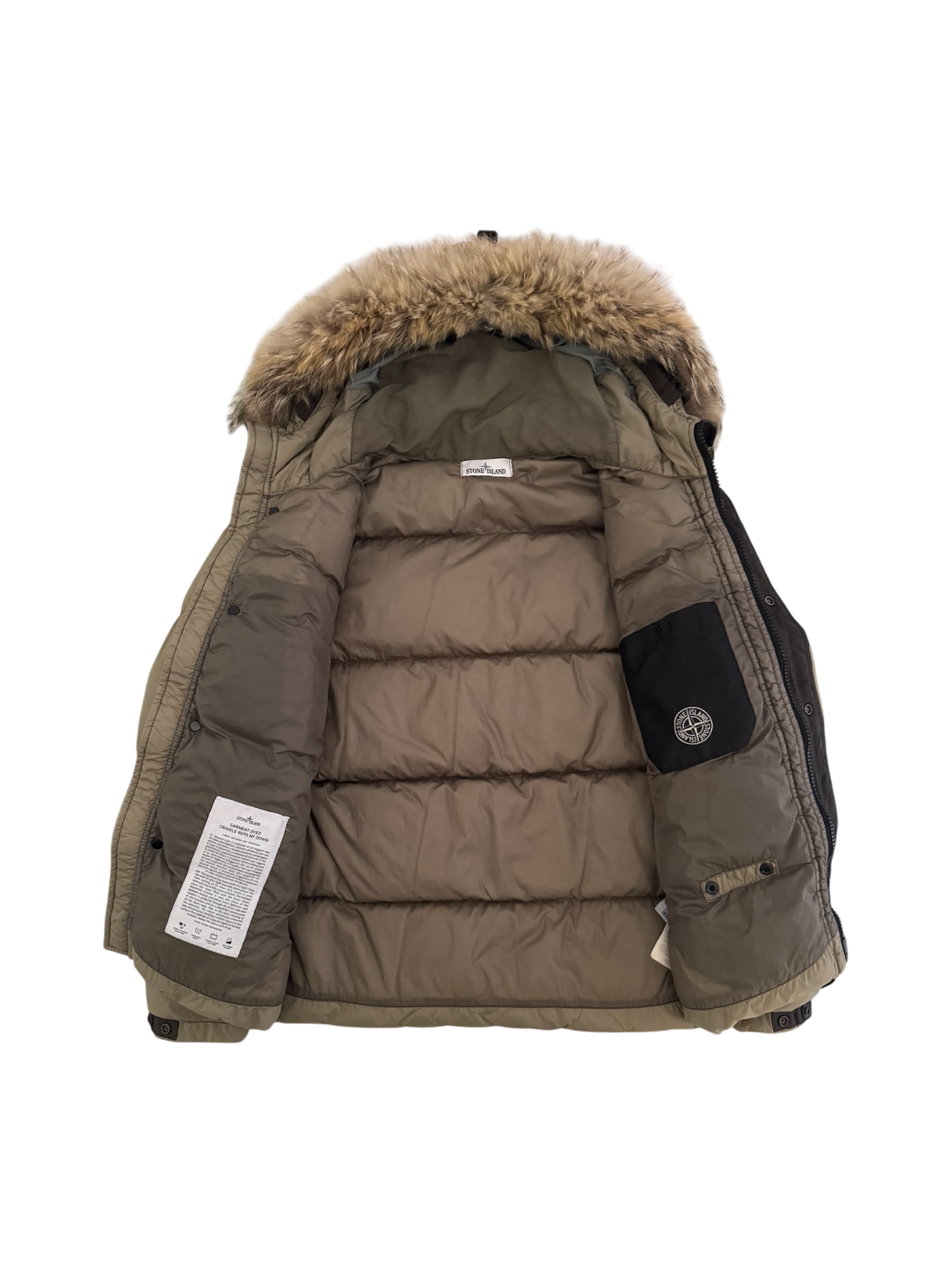 Piumino Stone Island 'Crinkle Reps Fur Hood' - Large