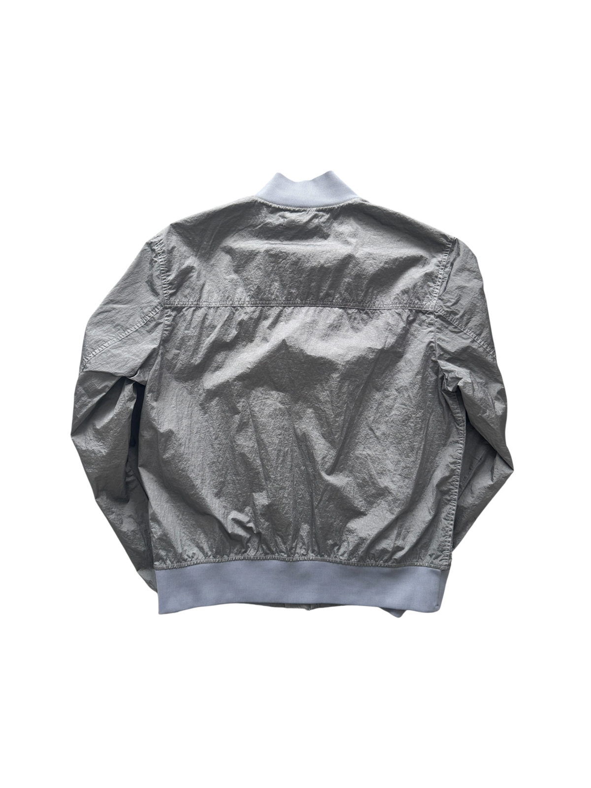 Stone Island 2025 Grey 'Nylon Metal' Bomber Jacket - Large