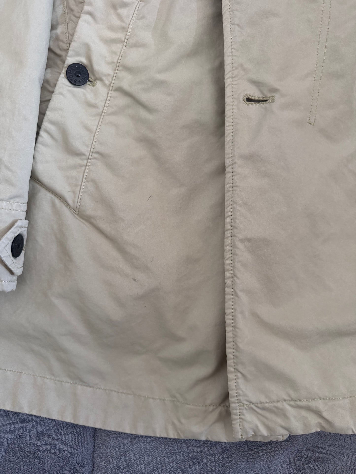 Stone Island Beige 'David Tc Primaloft Insulation' Trench - Large