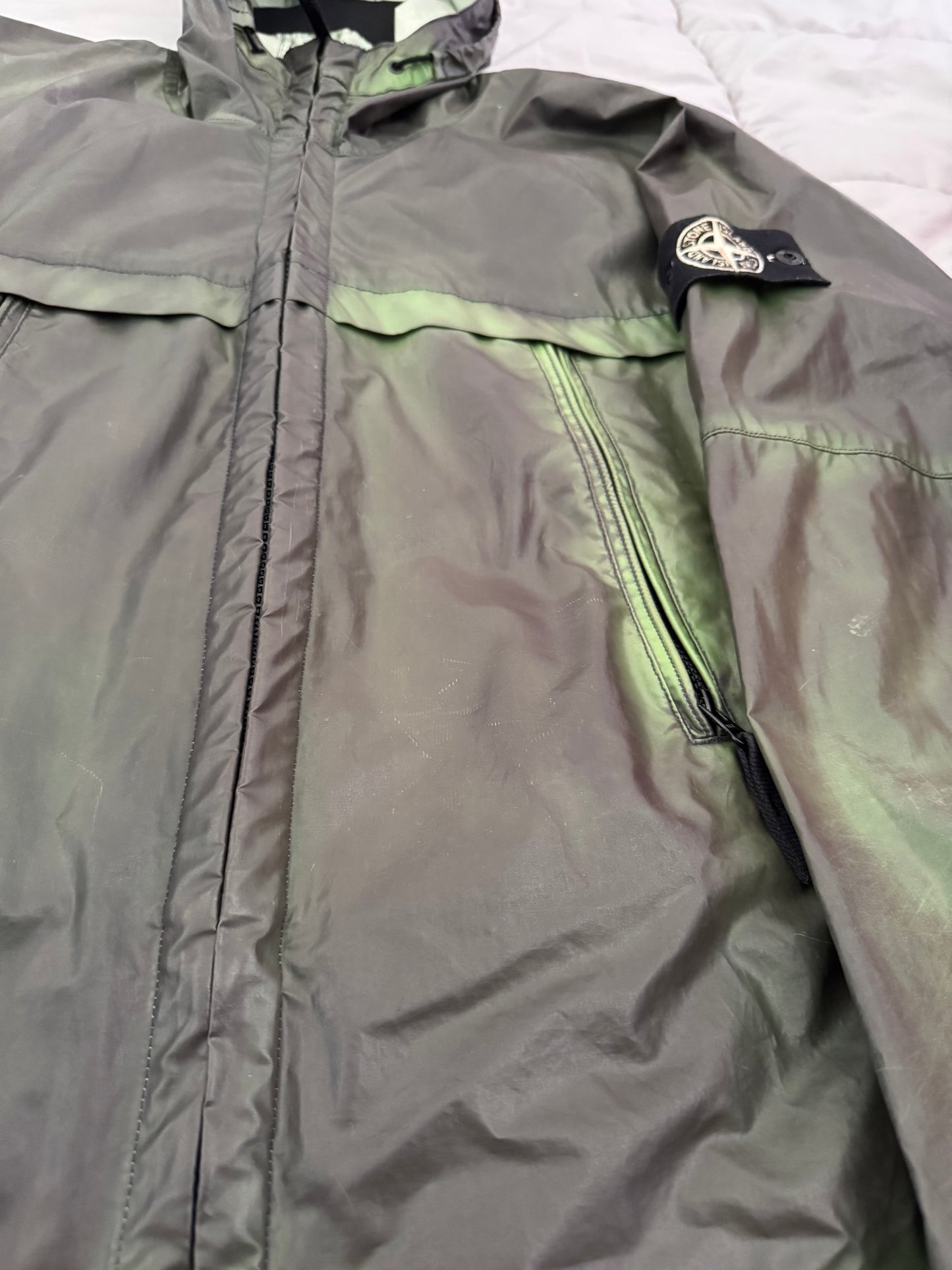 Stone Island Green/Black 'Heat Reactive' Jacket - Medium