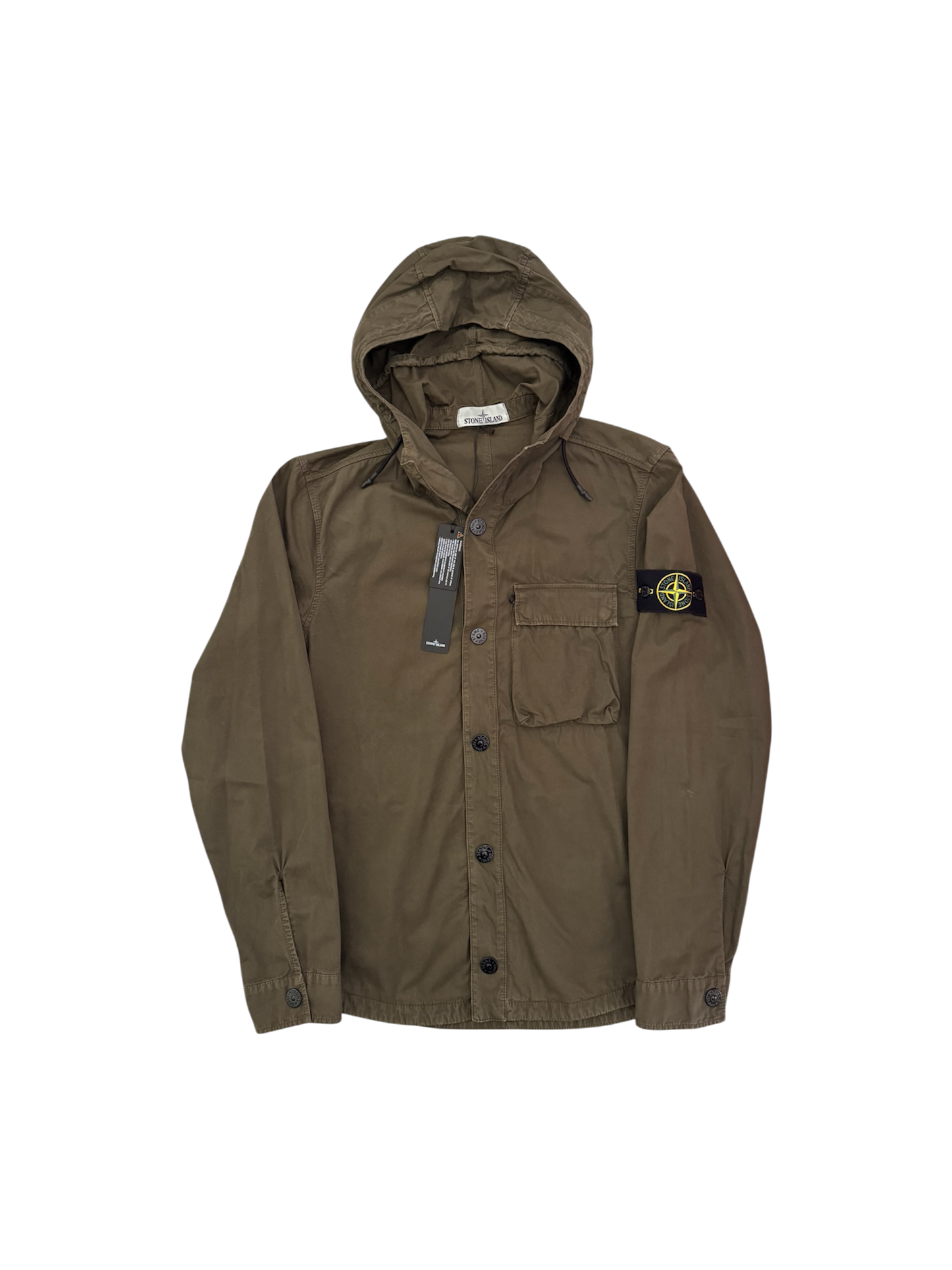 Stone Island Cotton Hoodie Overshirt - Small