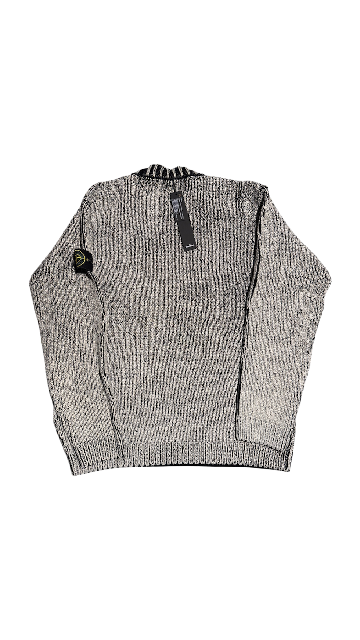 Knit Stone Island 2025 Hand Printed Grey - XL