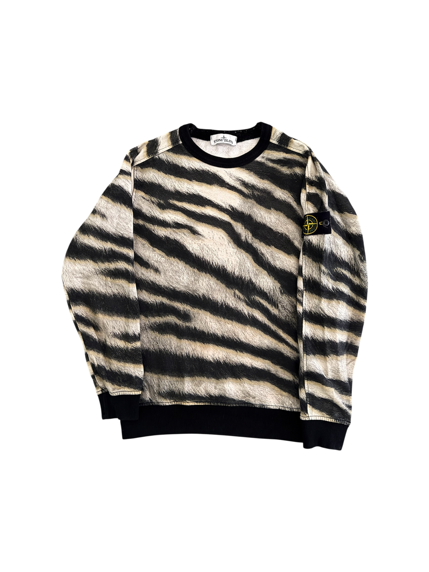 Stone Island 2018 White Tiger Camo Sweatshirt - Medium