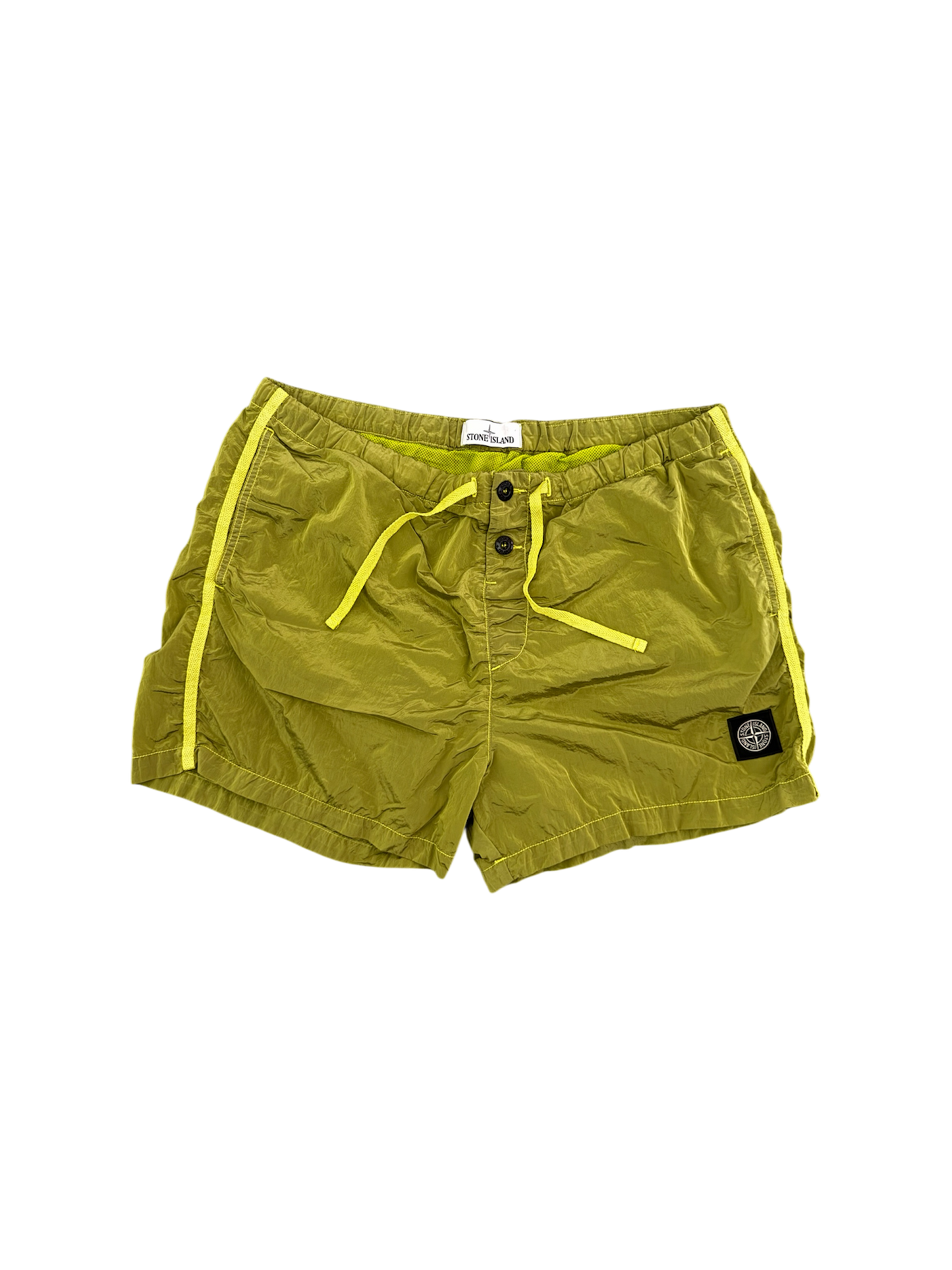 Stone Island Nylon Metal Green Swim Shorts - Large