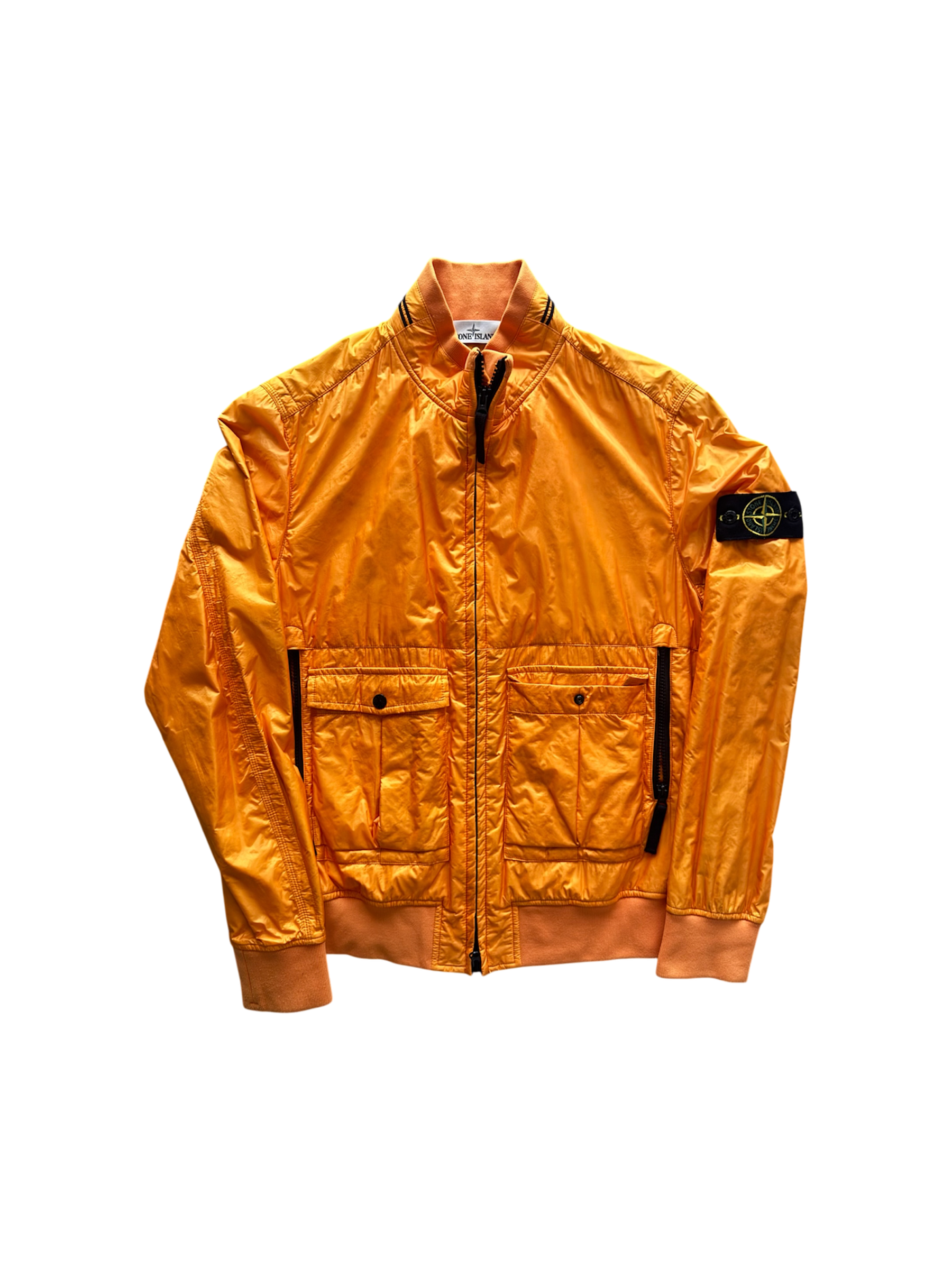 Stone Island Orange 'Micro Rip Stop Tyvek Shield' Jacket - Large