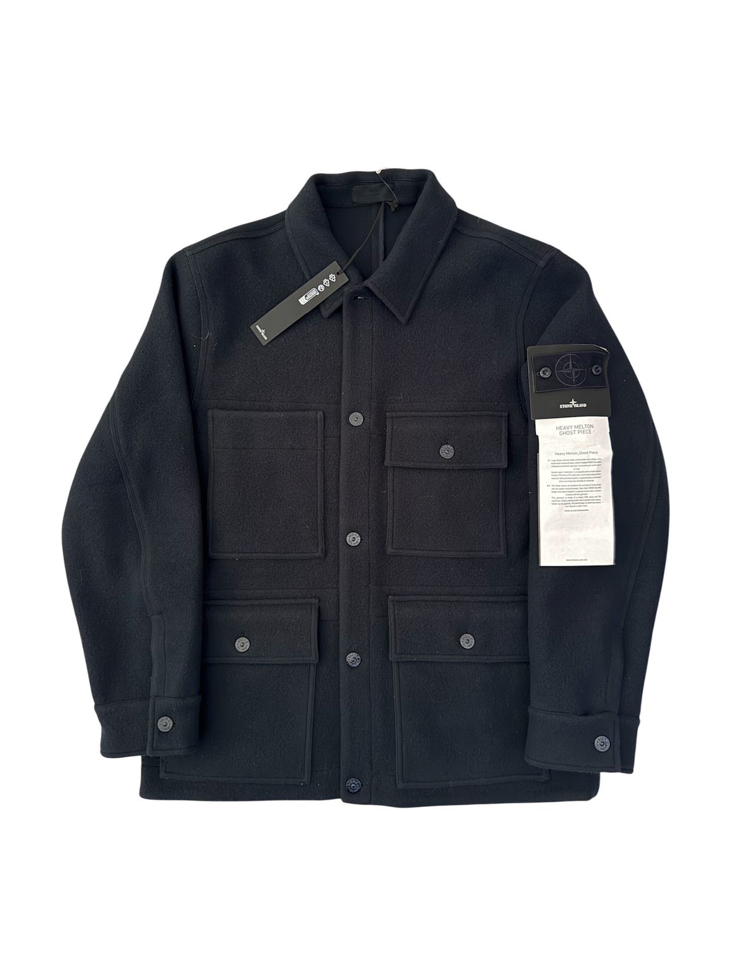 Stone Island 'Heavy Melton Ghost PIece' Jacket - XXL