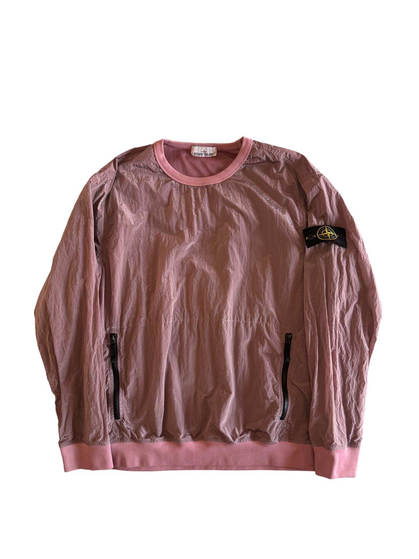 Stone Island Pink 'Nylon Metal' Crewneck - XL