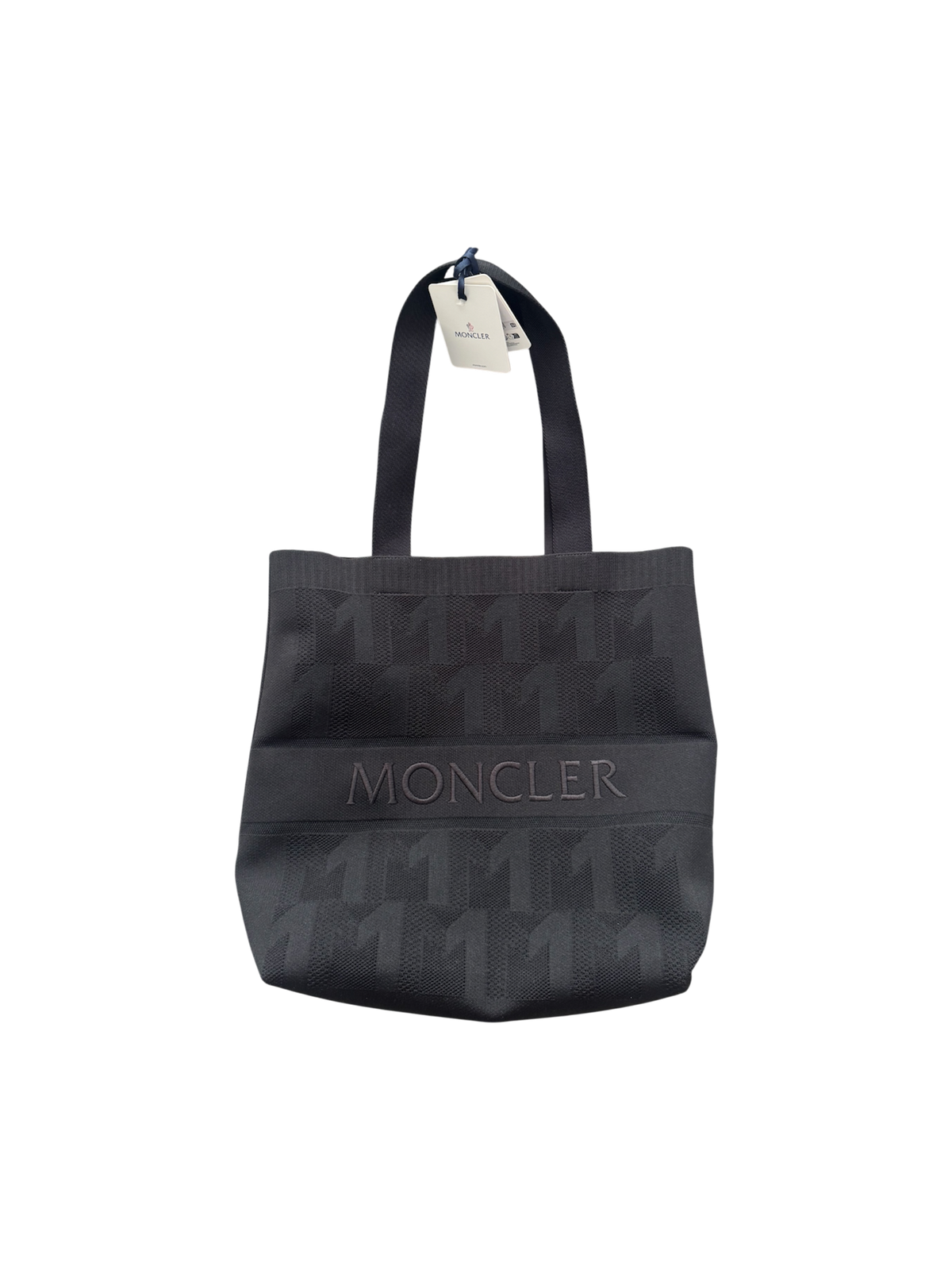 Moncler Black Tote Bag Knit - Unisize