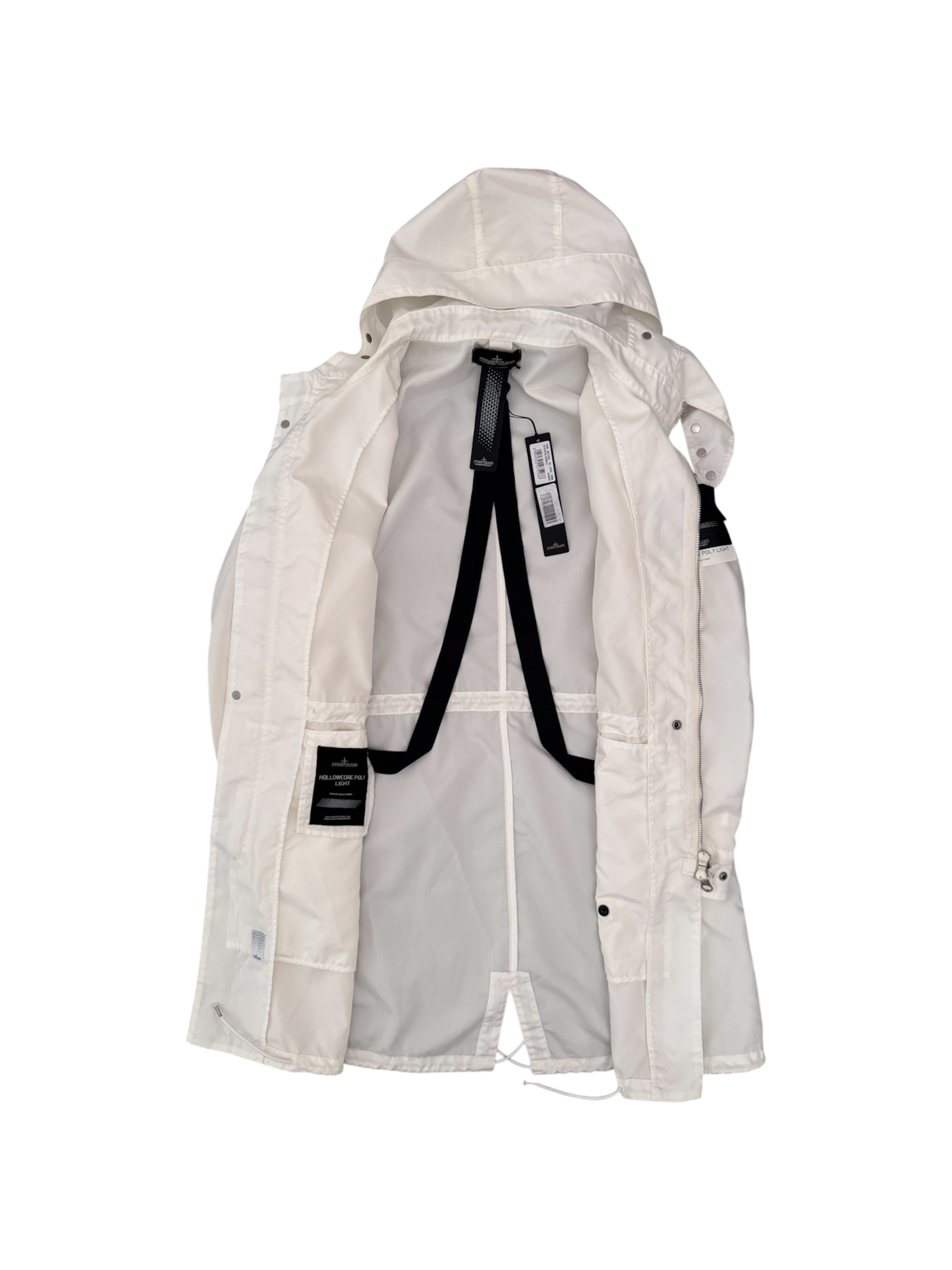 Stone Island Shadow Project White 'Hollowcore Poly Light' Parka - Small