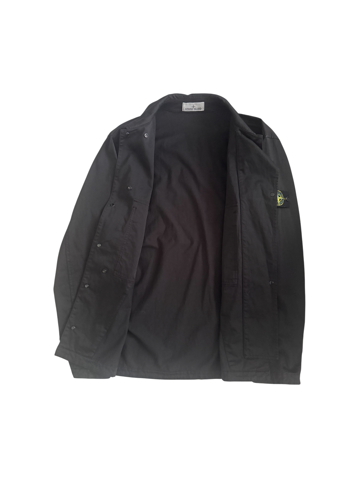 Stone Island Black Cotton Overshirt - XL
