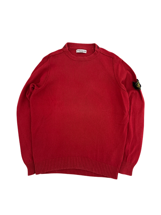 Stone Island Red Cotton Knit - Large